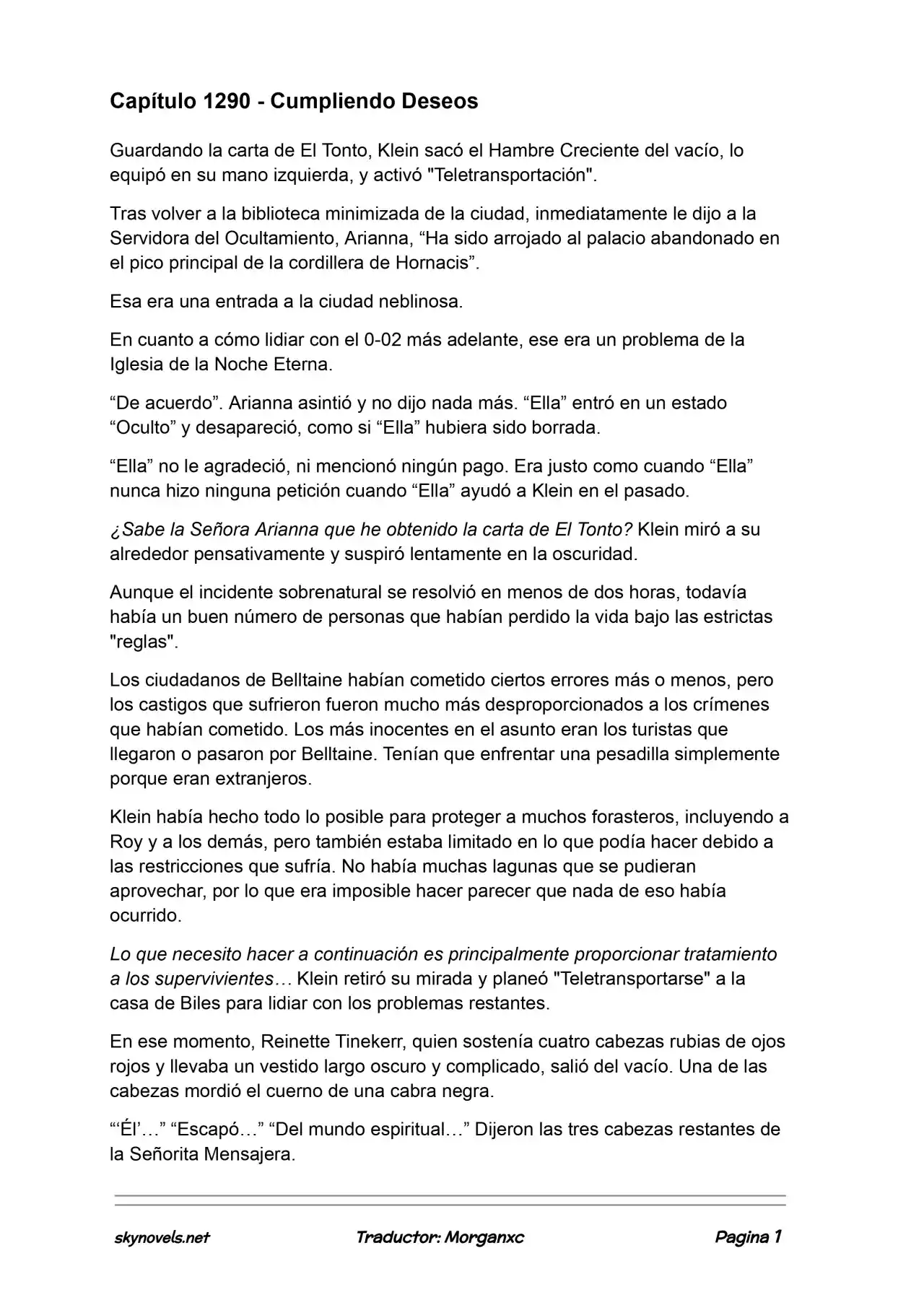Lord Of The Mysteries (Novela) - Capítulo 1290 - Página 1 - LectorTMOo