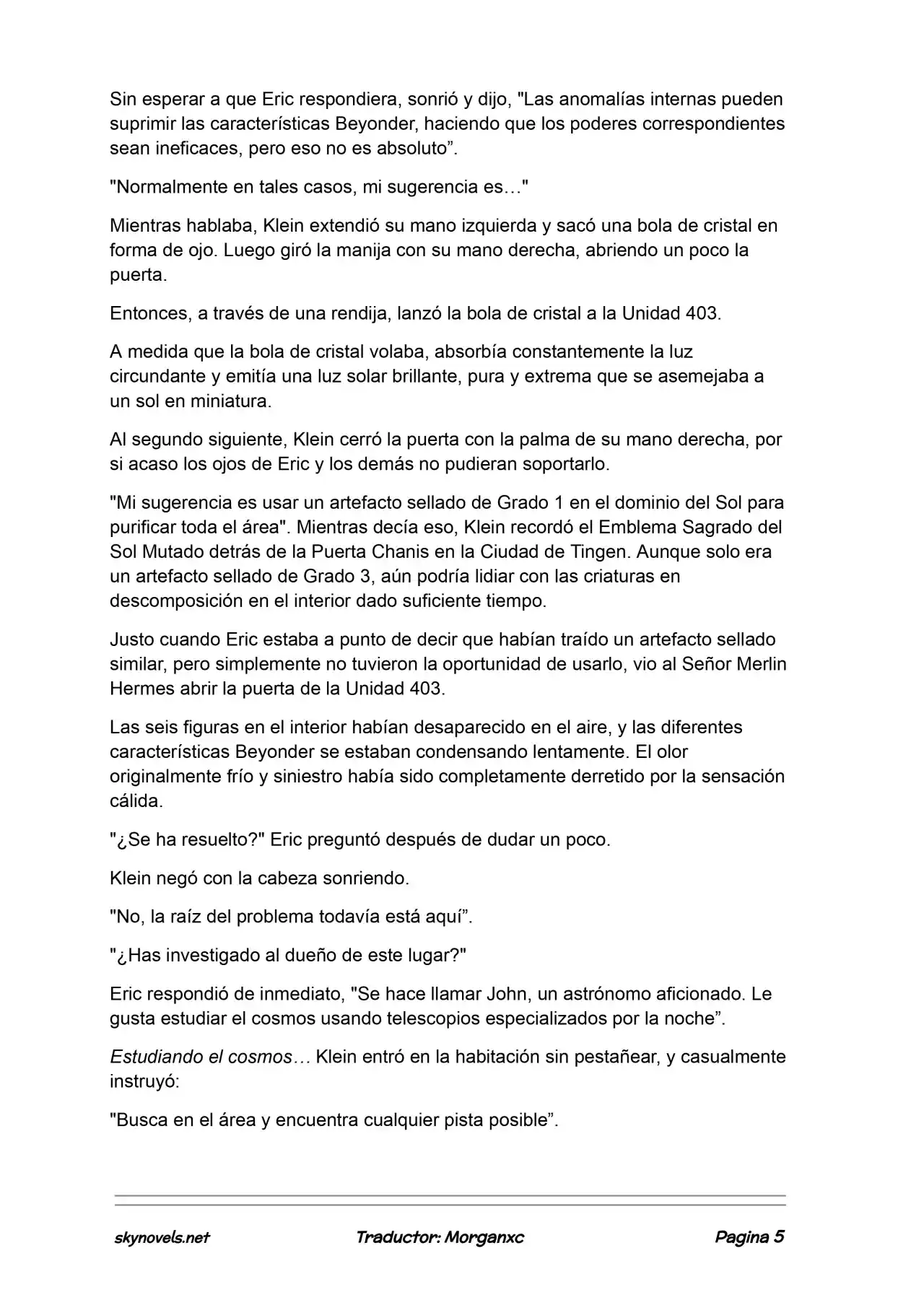 Lord Of The Mysteries (Novela) - Capítulo 1296 - Página 5 - LectorTMOo