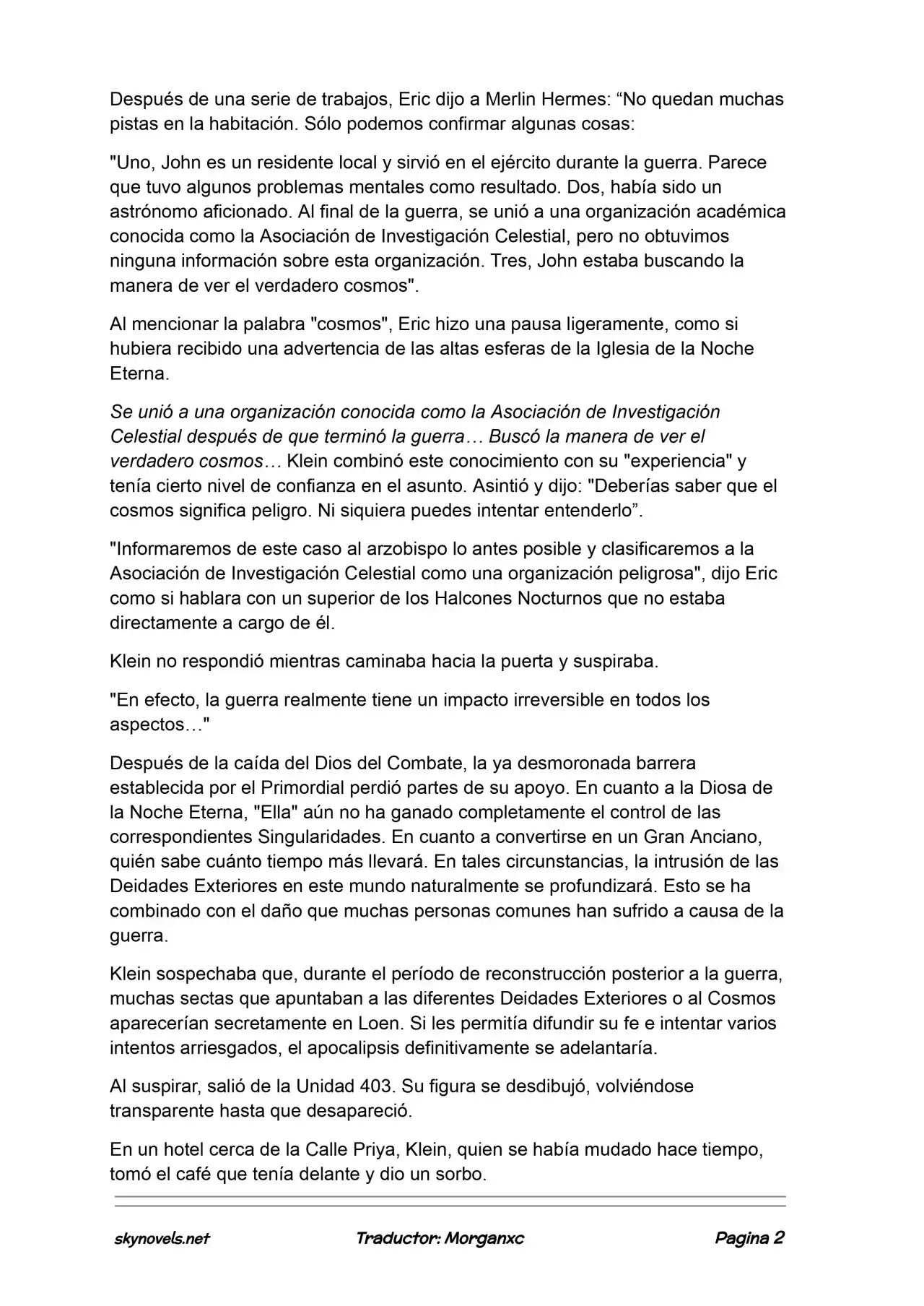 Lord Of The Mysteries (Novela) - Capítulo 1297 - Página 2 - LectorTMOo