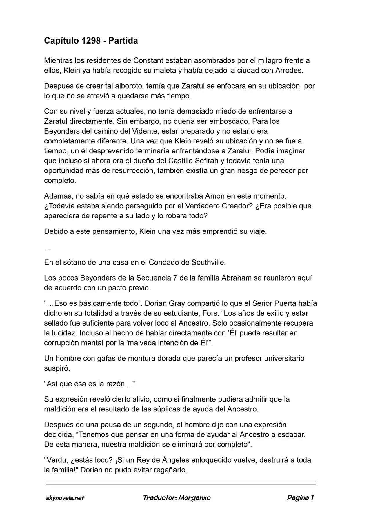 Lord Of The Mysteries (Novela) - Capítulo 1298 - Página 1 - LectorTMOo