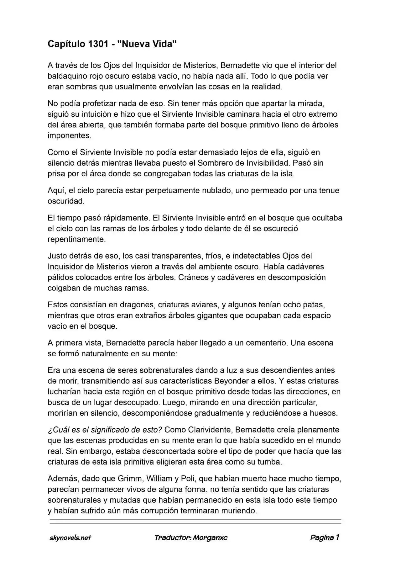 Lord Of The Mysteries (Novela) - Capítulo 1301 - Página 1 - LectorTMOo