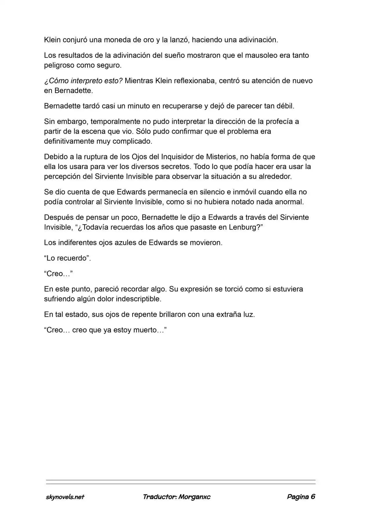 Lord Of The Mysteries (Novela) - Capítulo 1302 - Página 6 - LectorTMOo