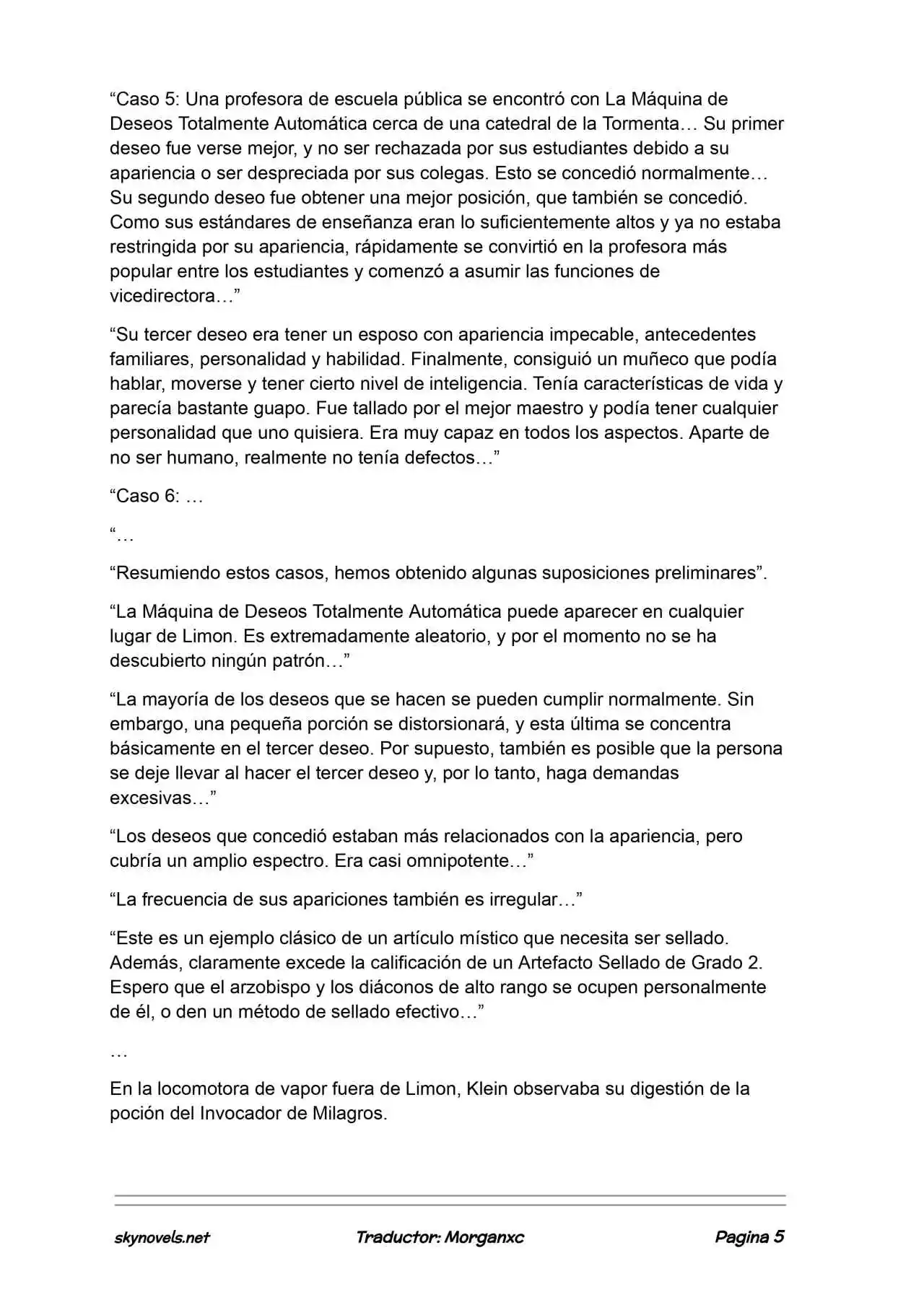Lord Of The Mysteries (Novela) - Capítulo 1315 - Página 5 - LectorTMOo