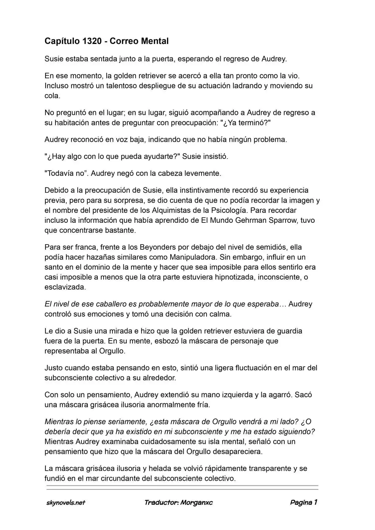 Lord Of The Mysteries (Novela) - Capítulo 1320 - Página 1 - LectorTMOo