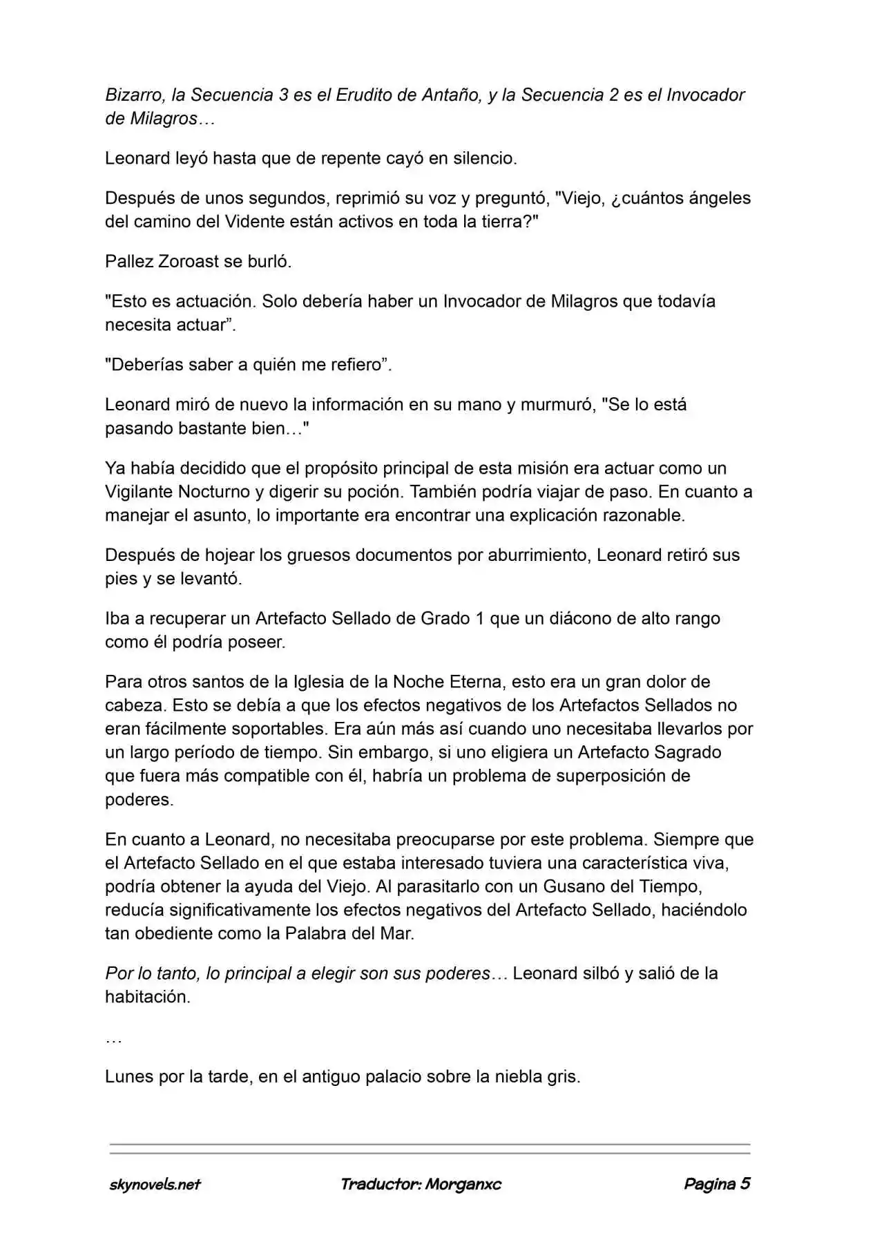 Lord Of The Mysteries (Novela) - Capítulo 1320 - Página 5 - LectorTMOo