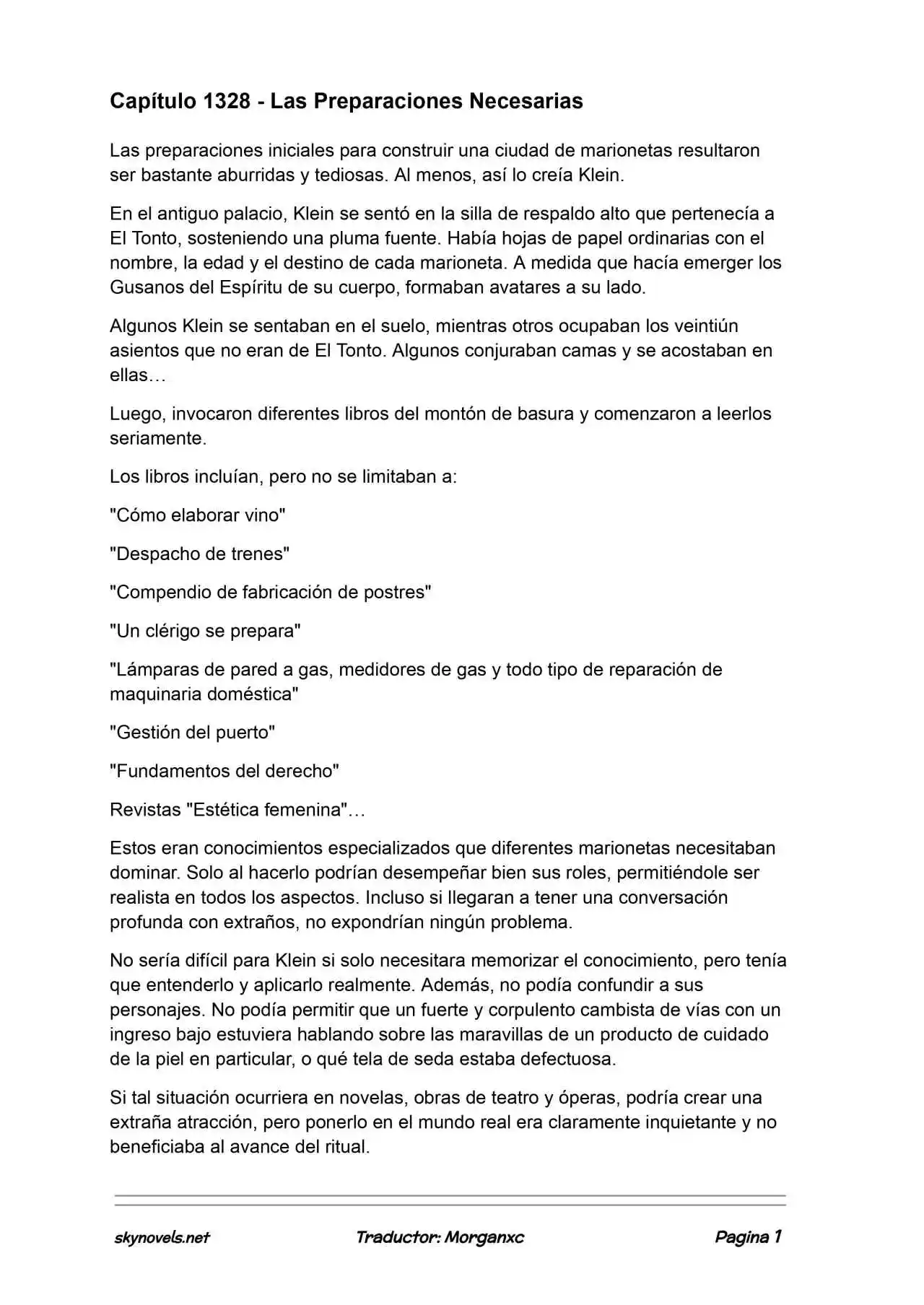 Lord Of The Mysteries (Novela) - Capítulo 1328 - Página 1 - LectorTMOo