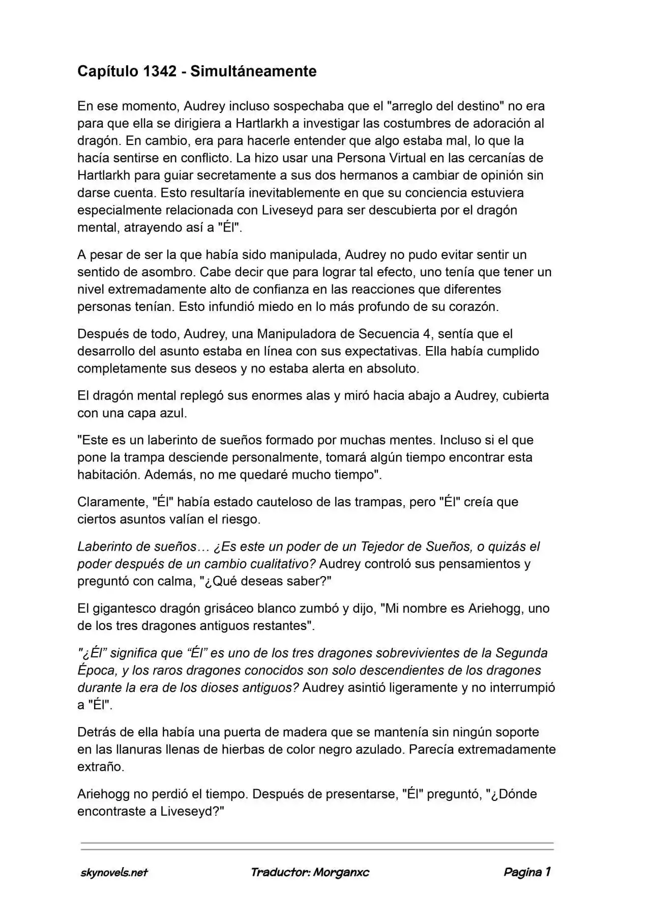 Lord Of The Mysteries (Novela) - Capítulo 1342 - Página 1 - LectorTMOo
