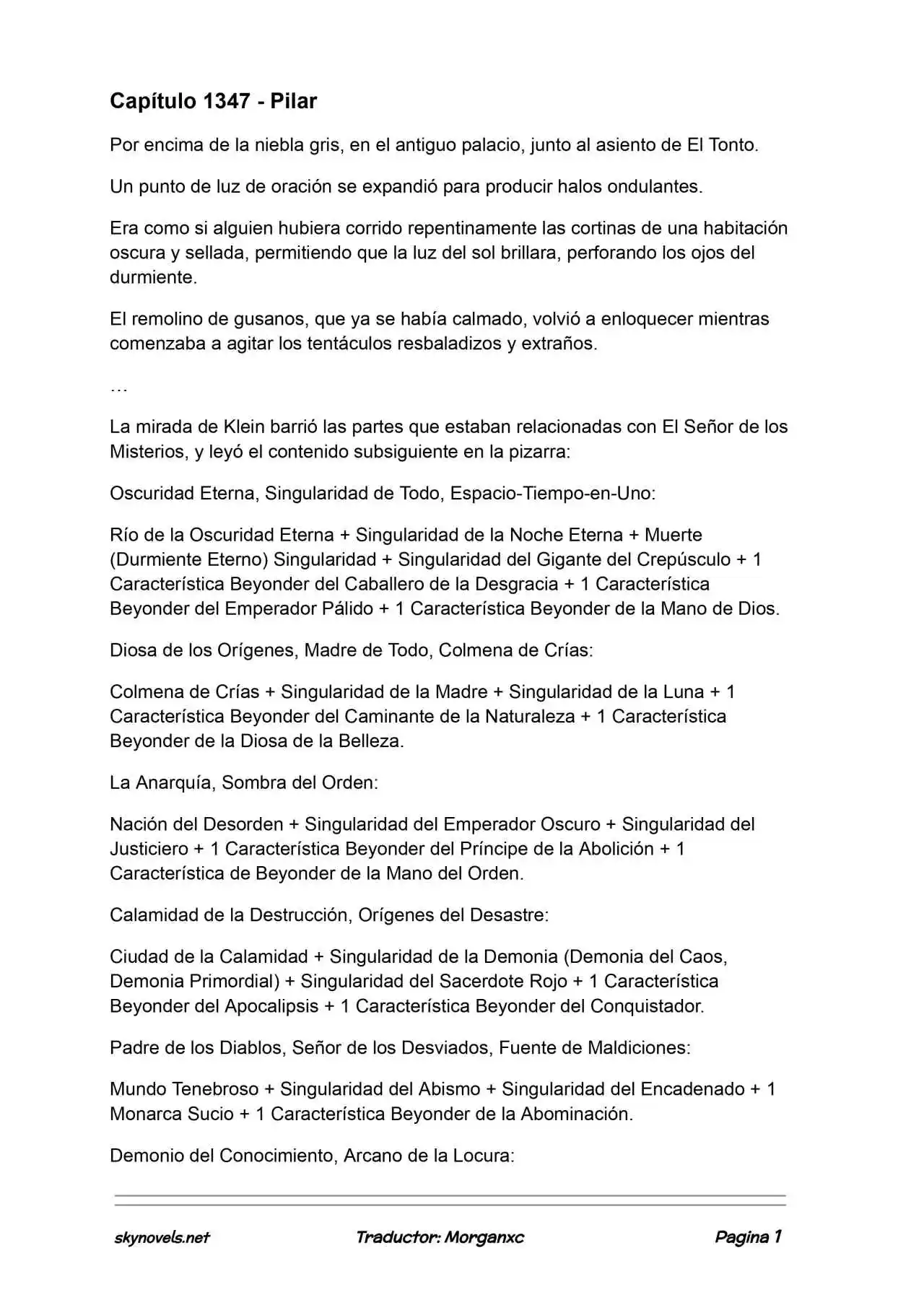 Lord Of The Mysteries (Novela) - Capítulo 1347 - Página 1 - LectorTMOo