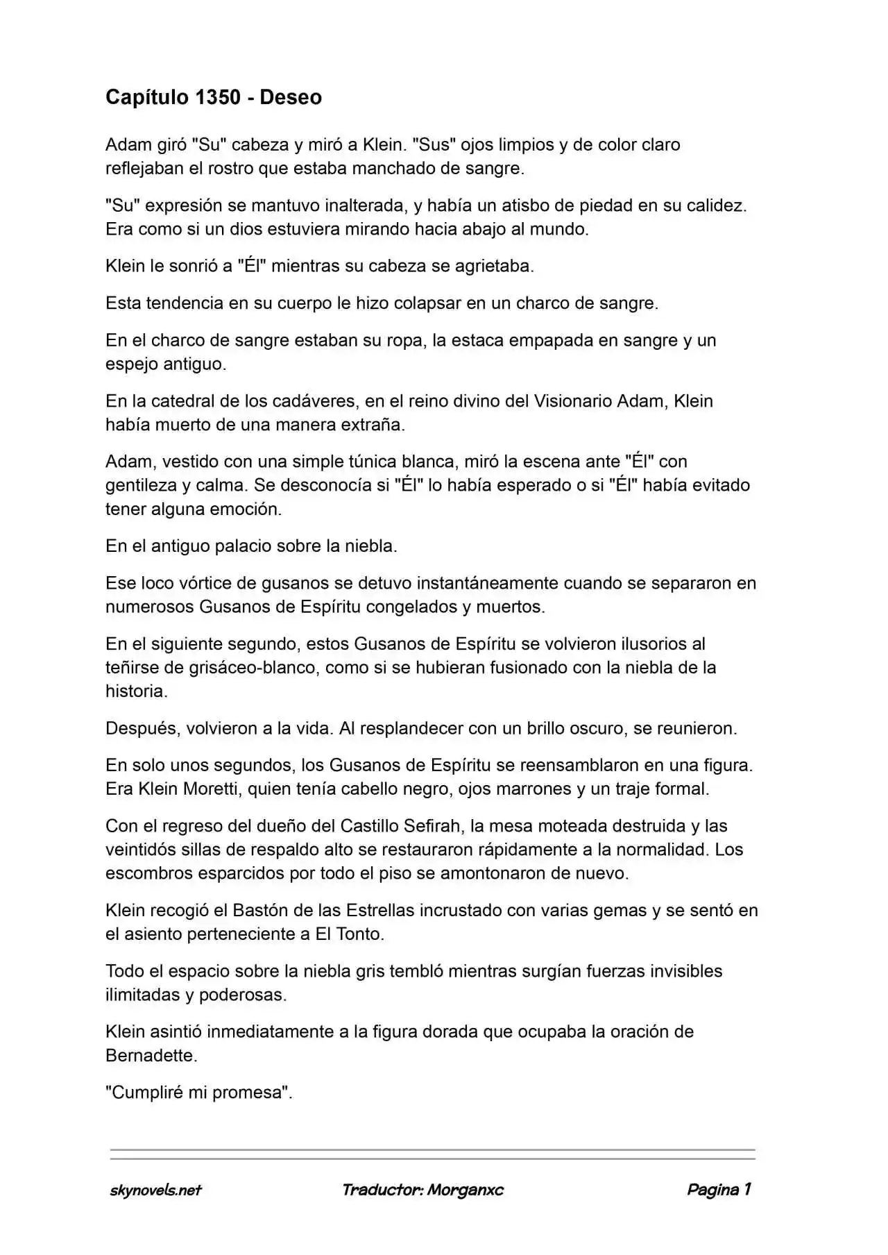 Lord Of The Mysteries (Novela) - Capítulo 1350 - Página 1 - LectorTMOo