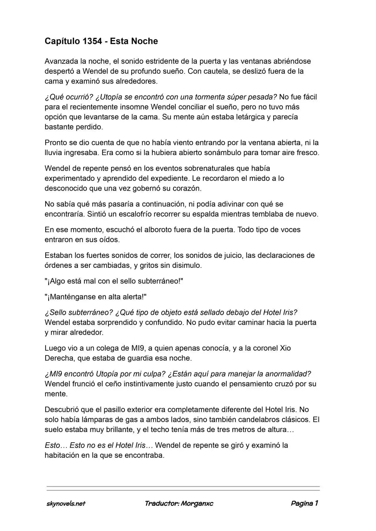 Lord Of The Mysteries (Novela) - Capítulo 1354 - Página 1 - LectorTMOo