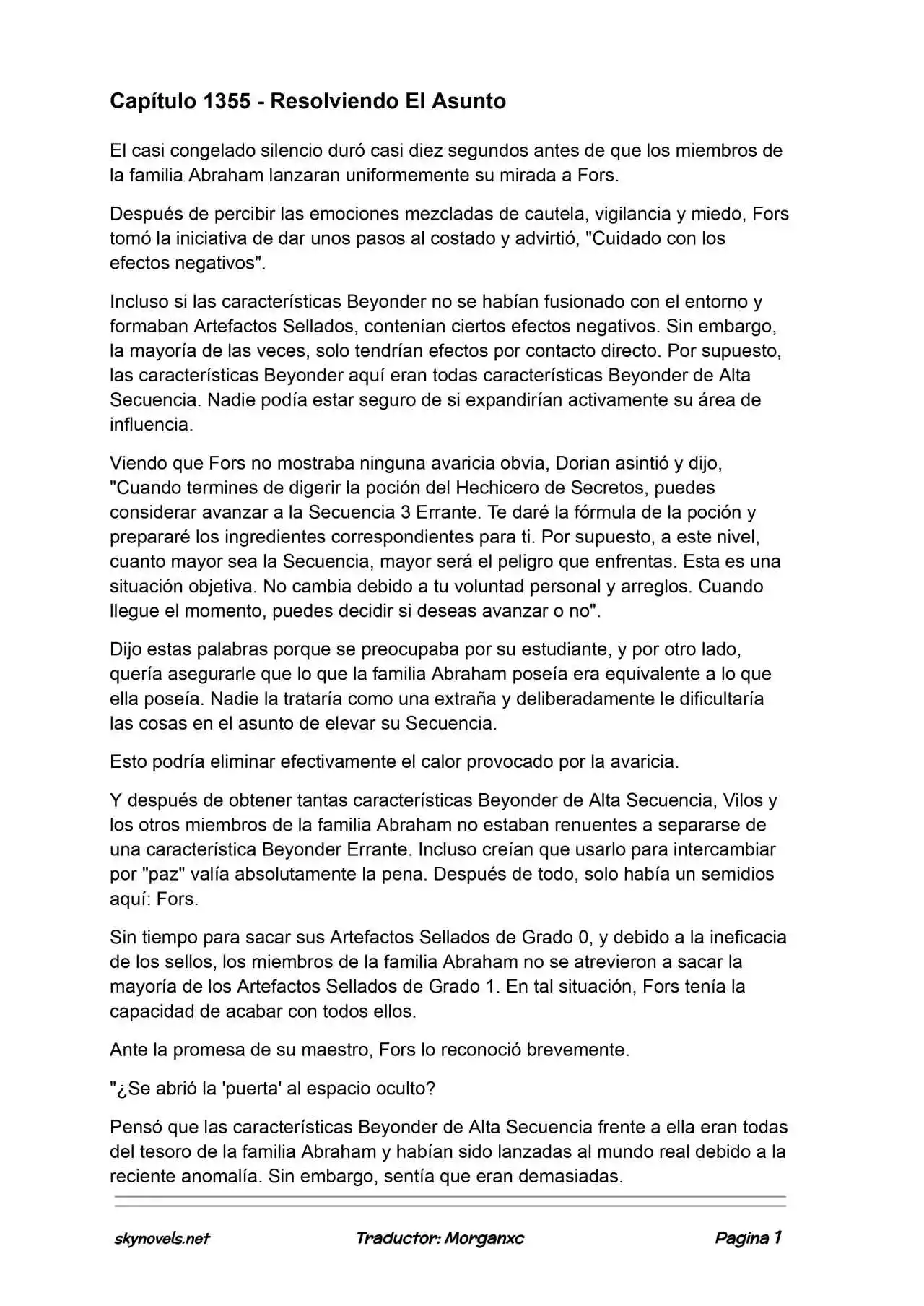 Lord Of The Mysteries (Novela) - Capítulo 1355 - Página 1 - LectorTMOo