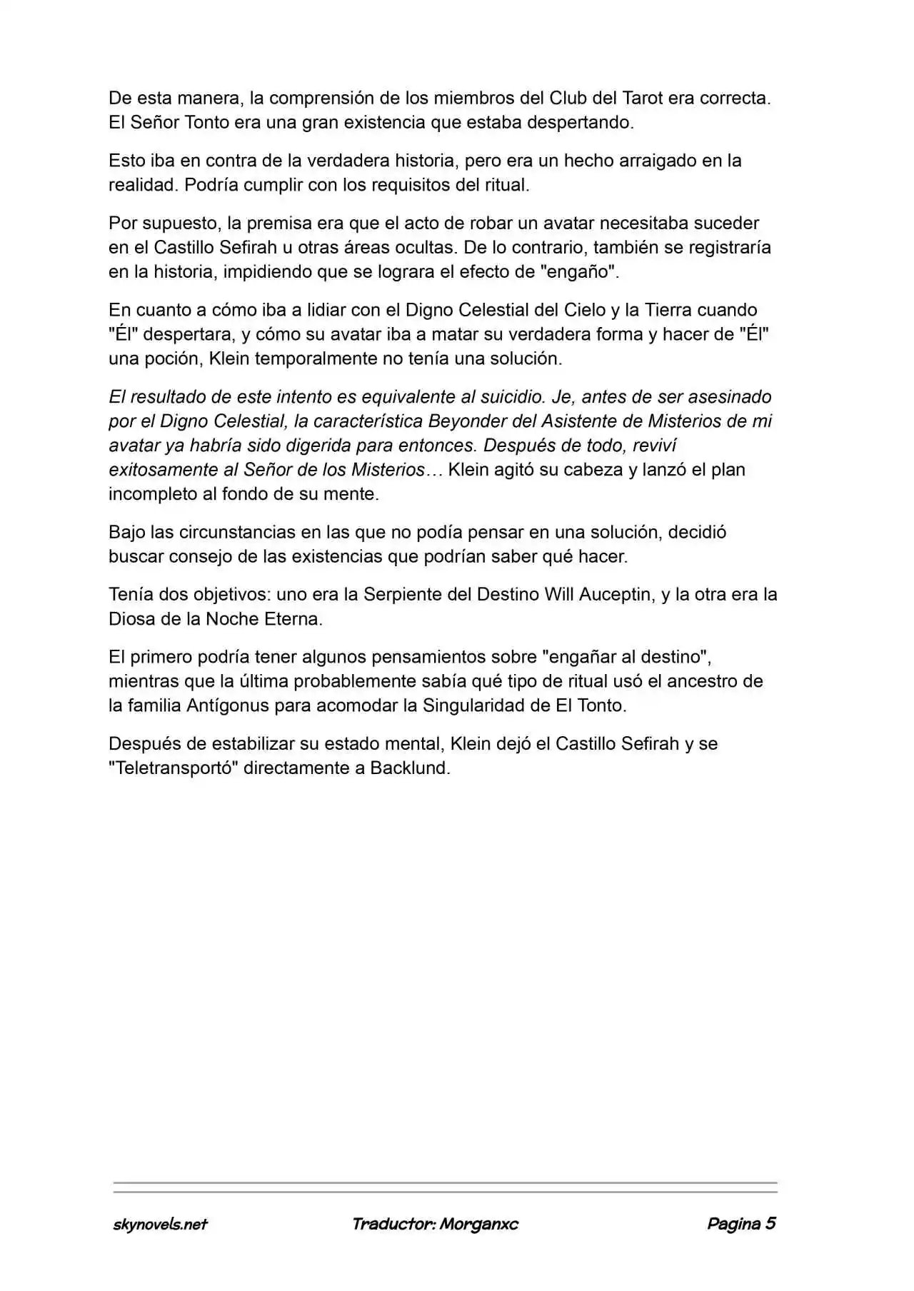 Lord Of The Mysteries (Novela) - Capítulo 1356 - Página 5 - LectorTMOo