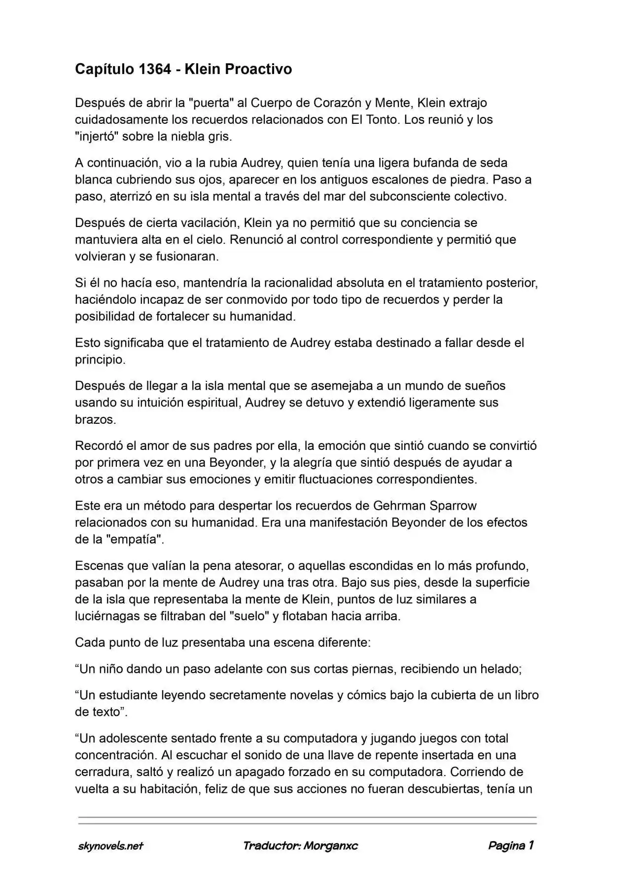 Lord Of The Mysteries (Novela) - Capítulo 1364 - Página 1 - LectorTMOo