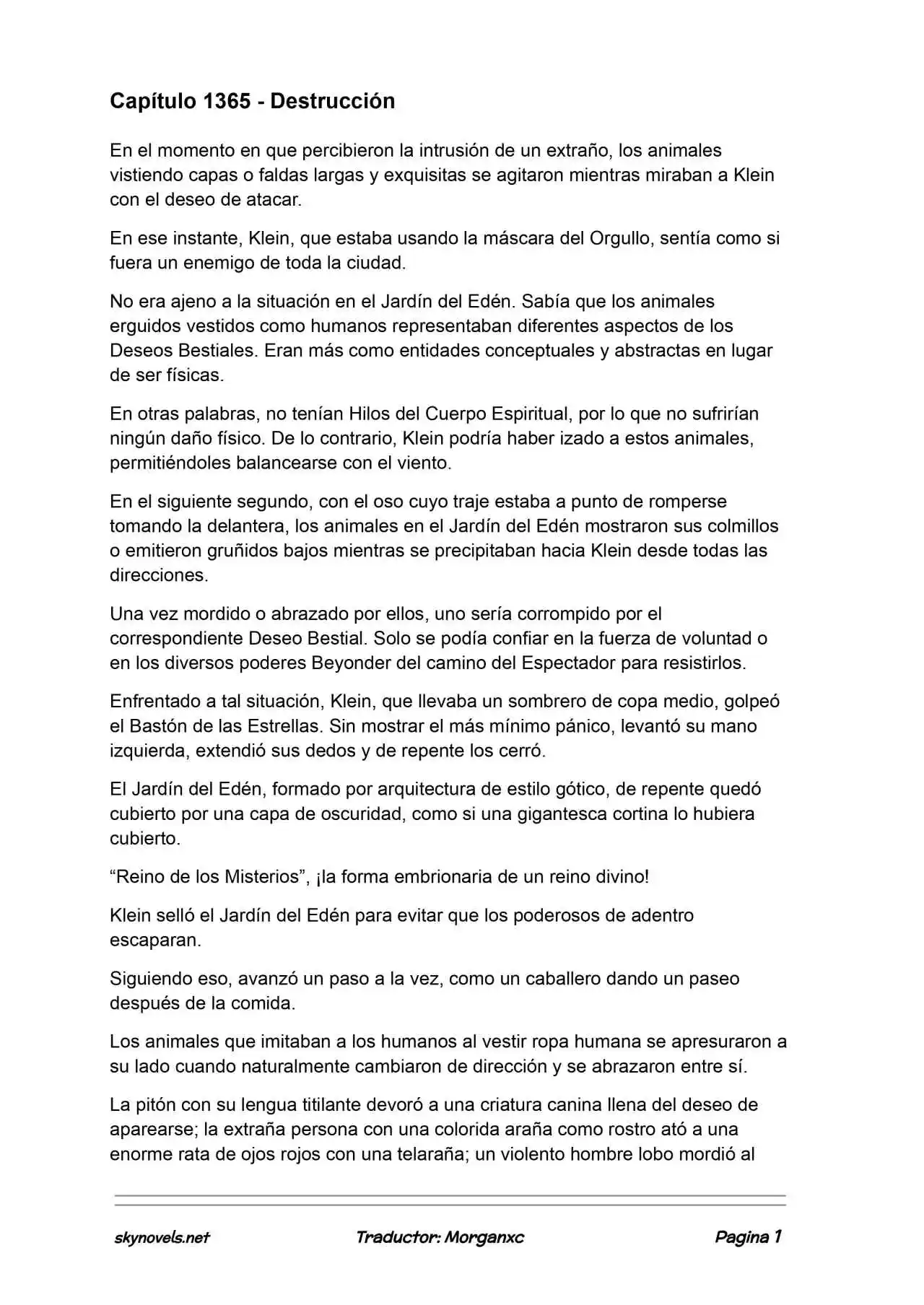 Lord Of The Mysteries (Novela) - Capítulo 1365 - Página 1 - LectorTMOo