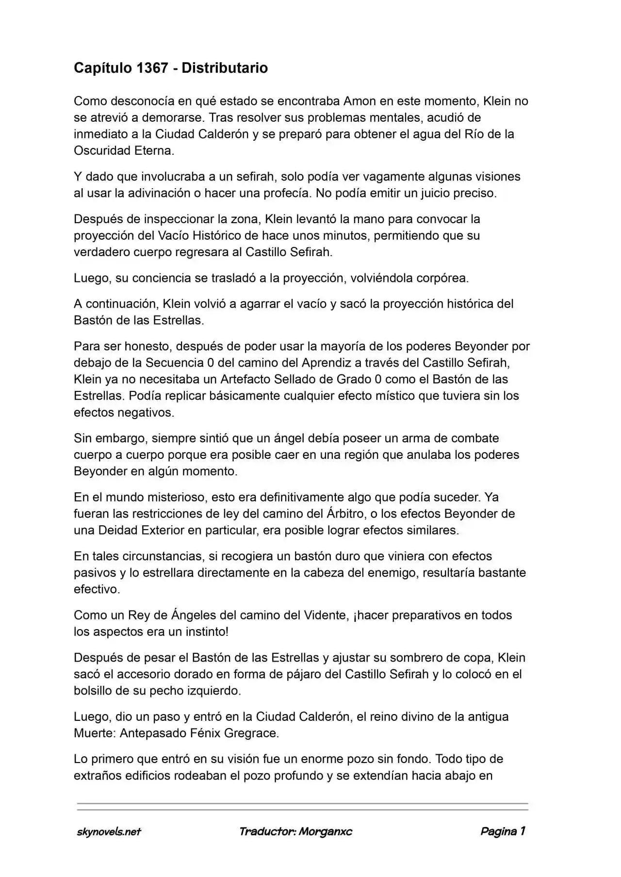 Lord Of The Mysteries (Novela) - Capítulo 1367 - Página 1 - LectorTMOo