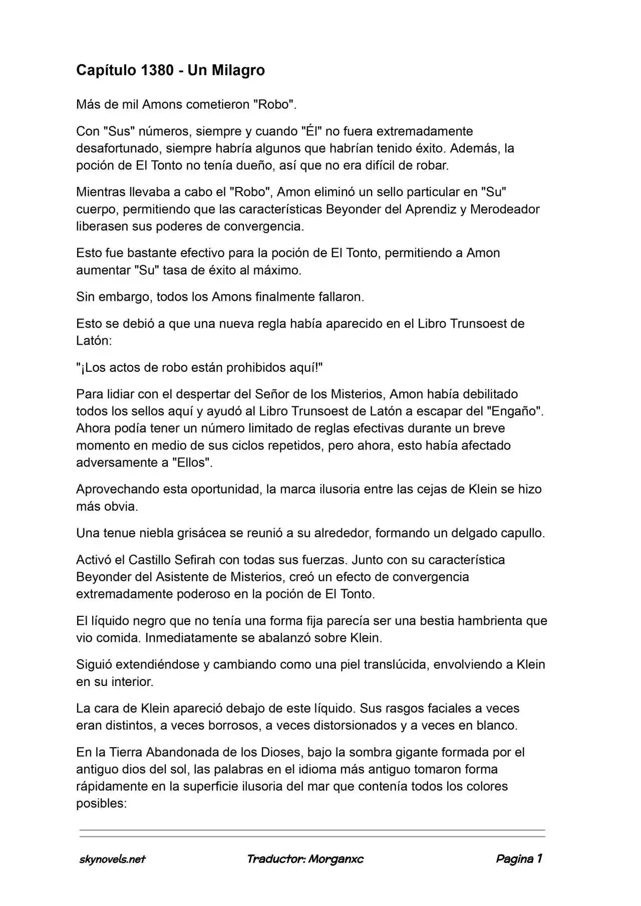 Lord Of The Mysteries (Novela) - Capítulo 1380 - Página 1 - LectorTMOo