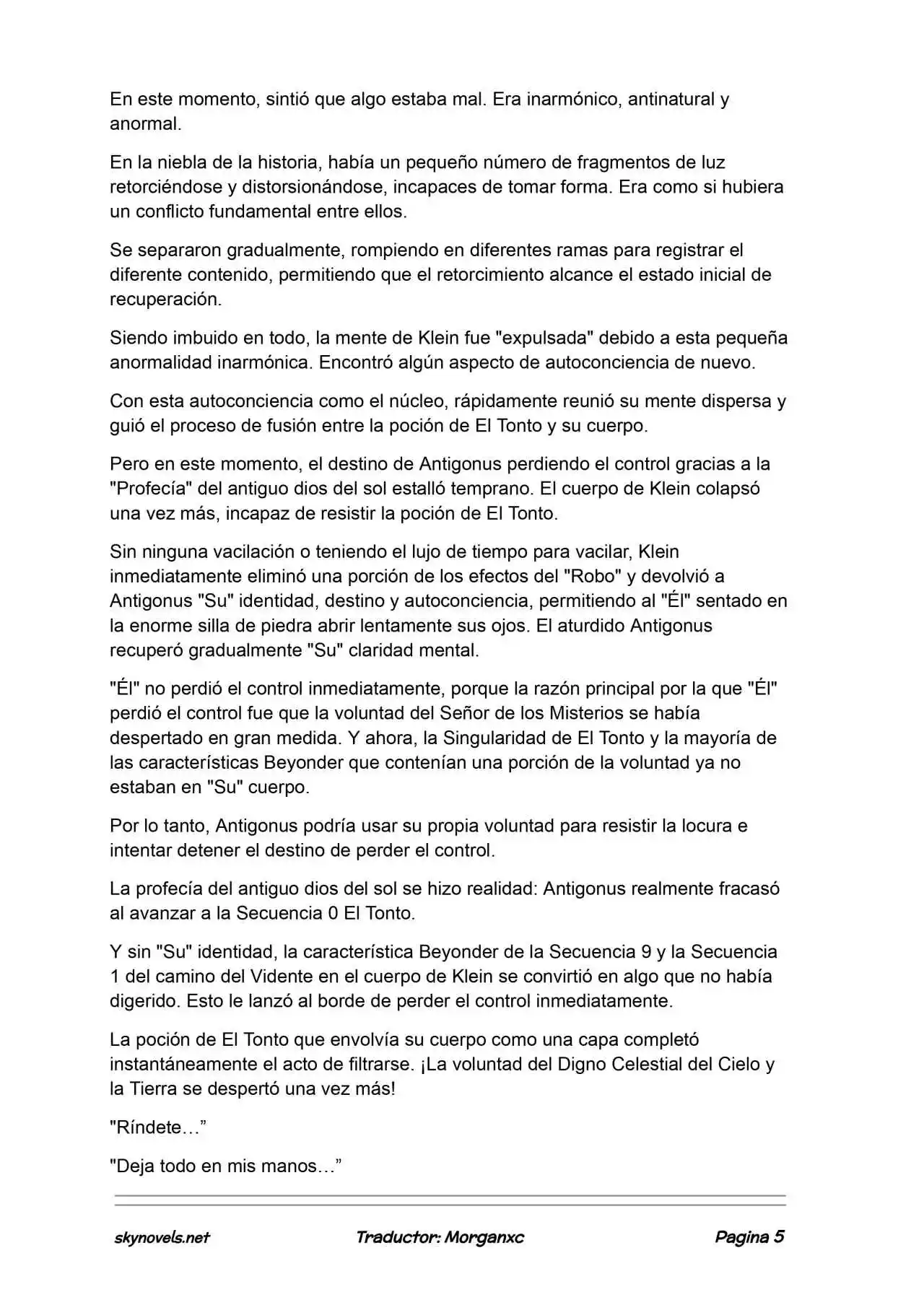 Lord Of The Mysteries (Novela) - Capítulo 1380 - Página 5 - LectorTMOo