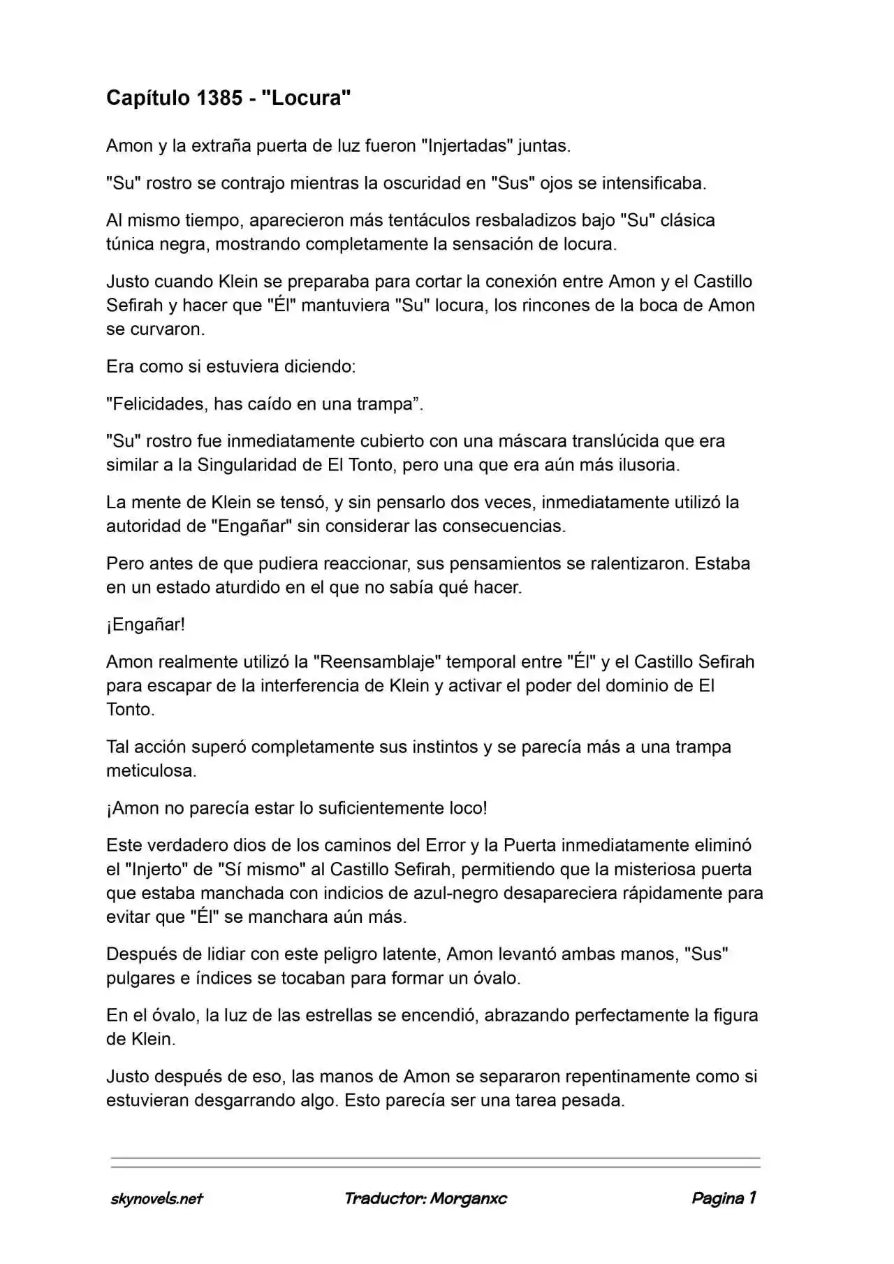 Lord Of The Mysteries (Novela) - Capítulo 1385 - Página 1 - LectorTMOo