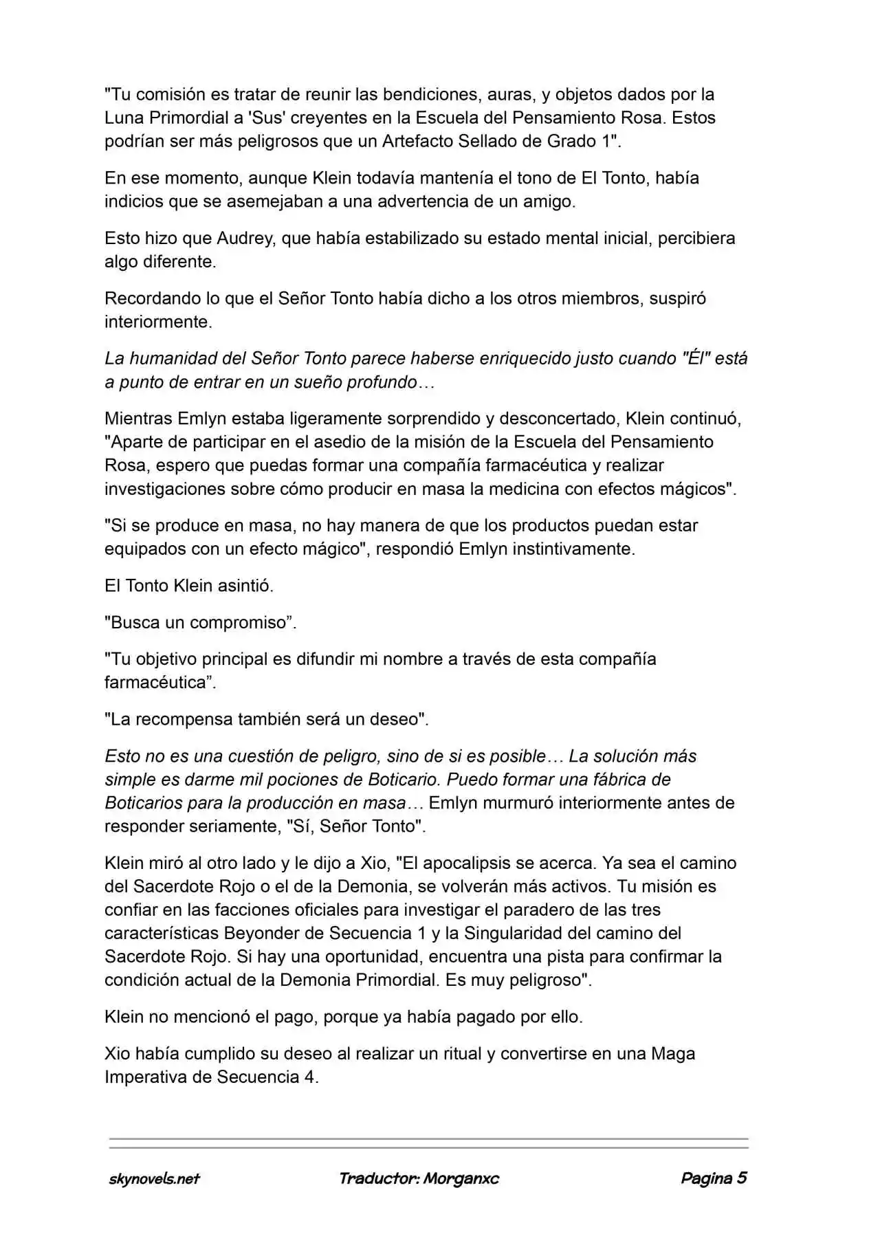 Lord Of The Mysteries (Novela) - Capítulo 1389 - Página 5 - LectorTMOo