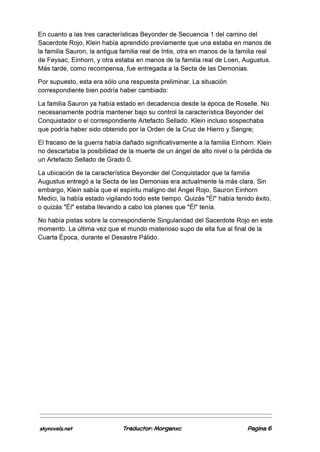 Lord Of The Mysteries (Novela) - Capítulo 1389 - Página 6 - LectorTMOo