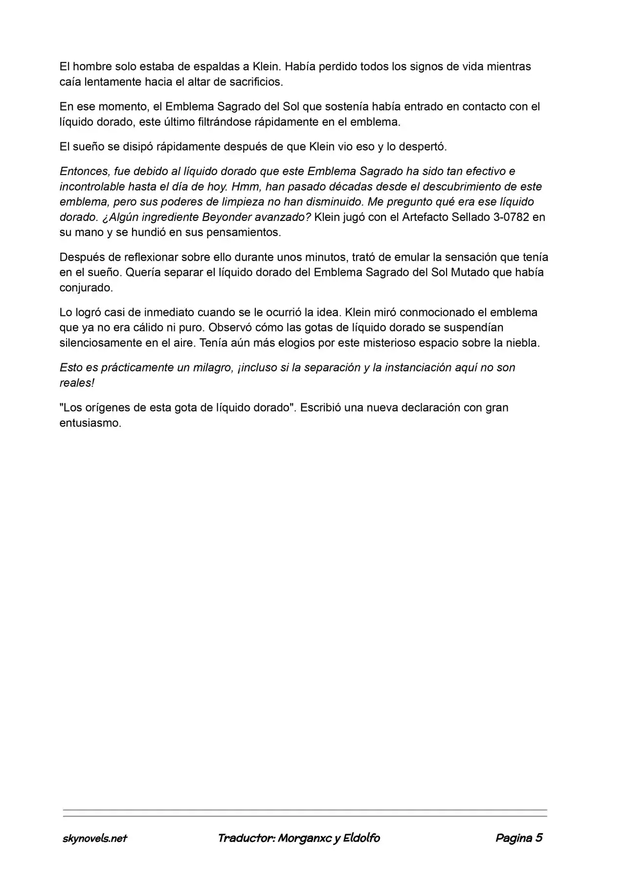 Lord Of The Mysteries (Novela) - Capítulo 139 - Página 5 - LectorTMOo