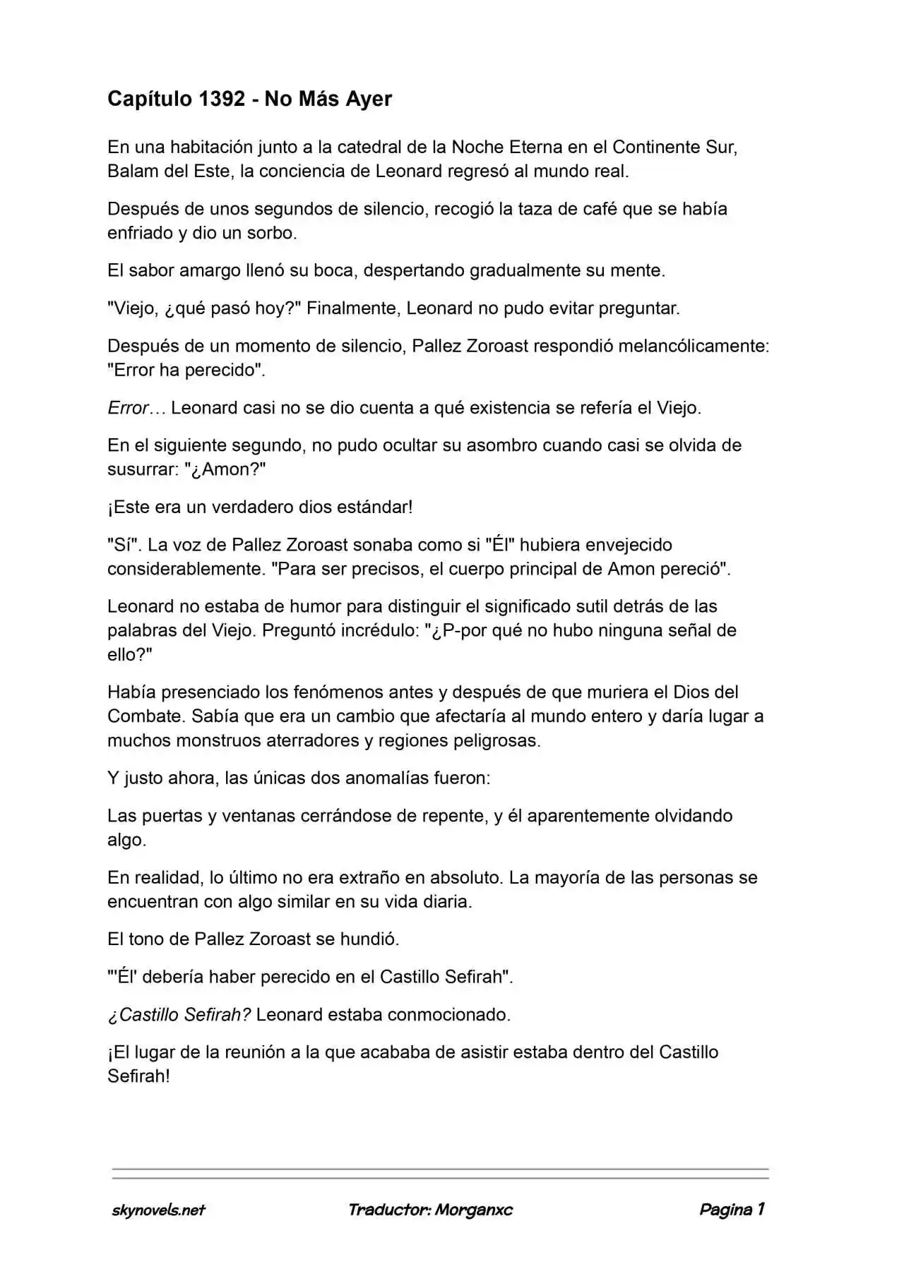 Lord Of The Mysteries (Novela) - Capítulo 1392 - Página 1 - LectorTMOo