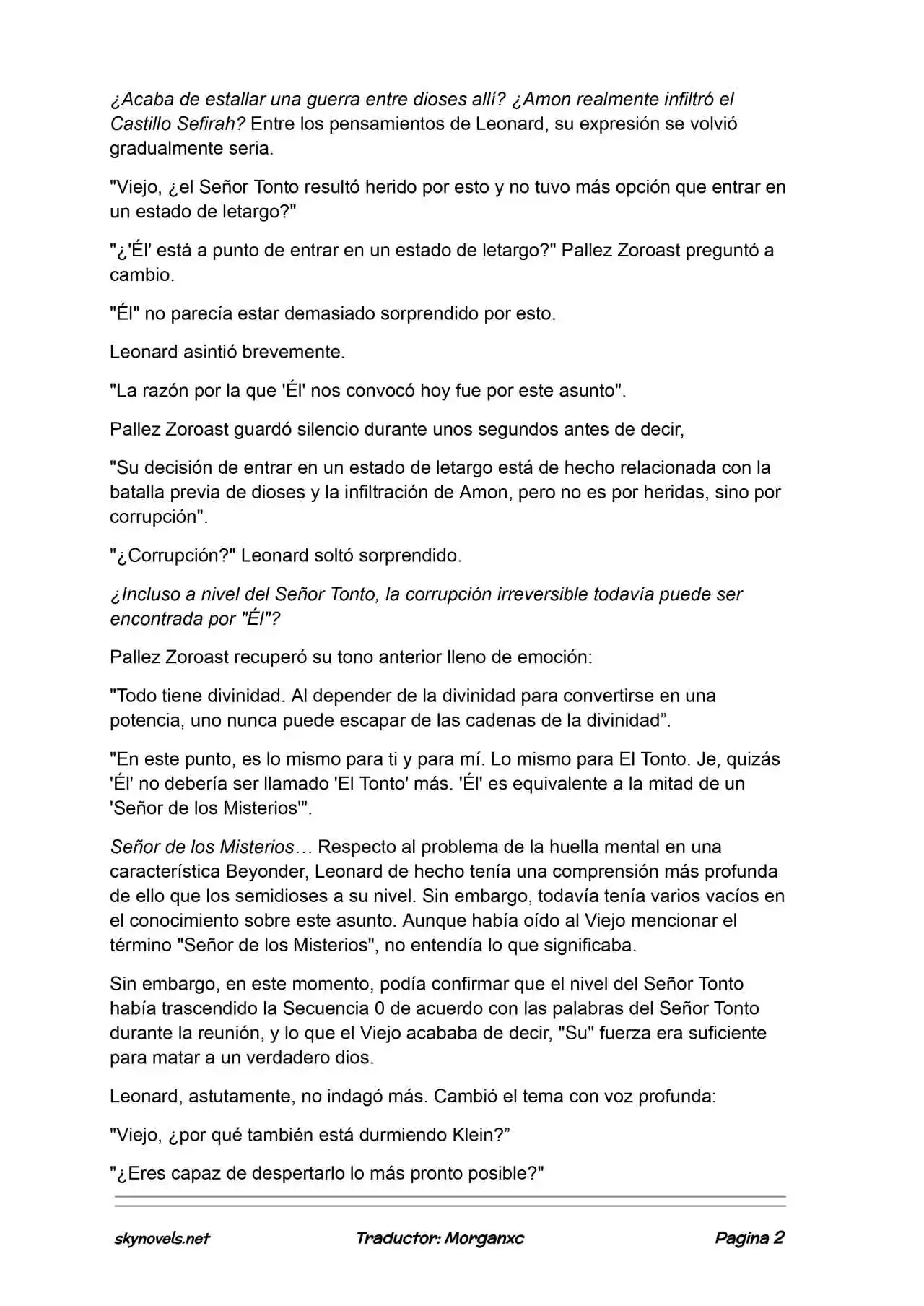 Lord Of The Mysteries (Novela) - Capítulo 1392 - Página 2 - LectorTMOo