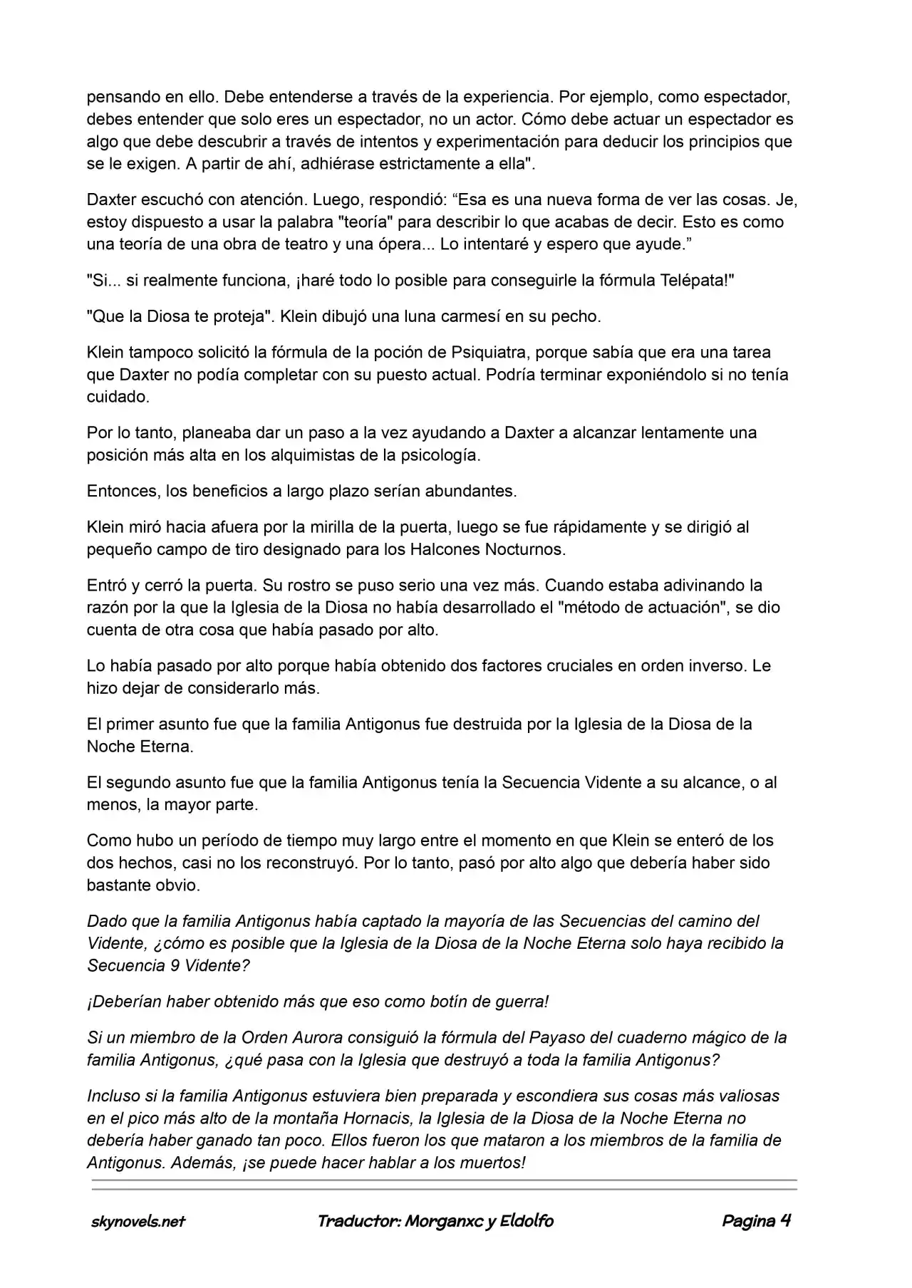Lord Of The Mysteries (Novela) - Capítulo 142 - Página 4 - LectorTMOo