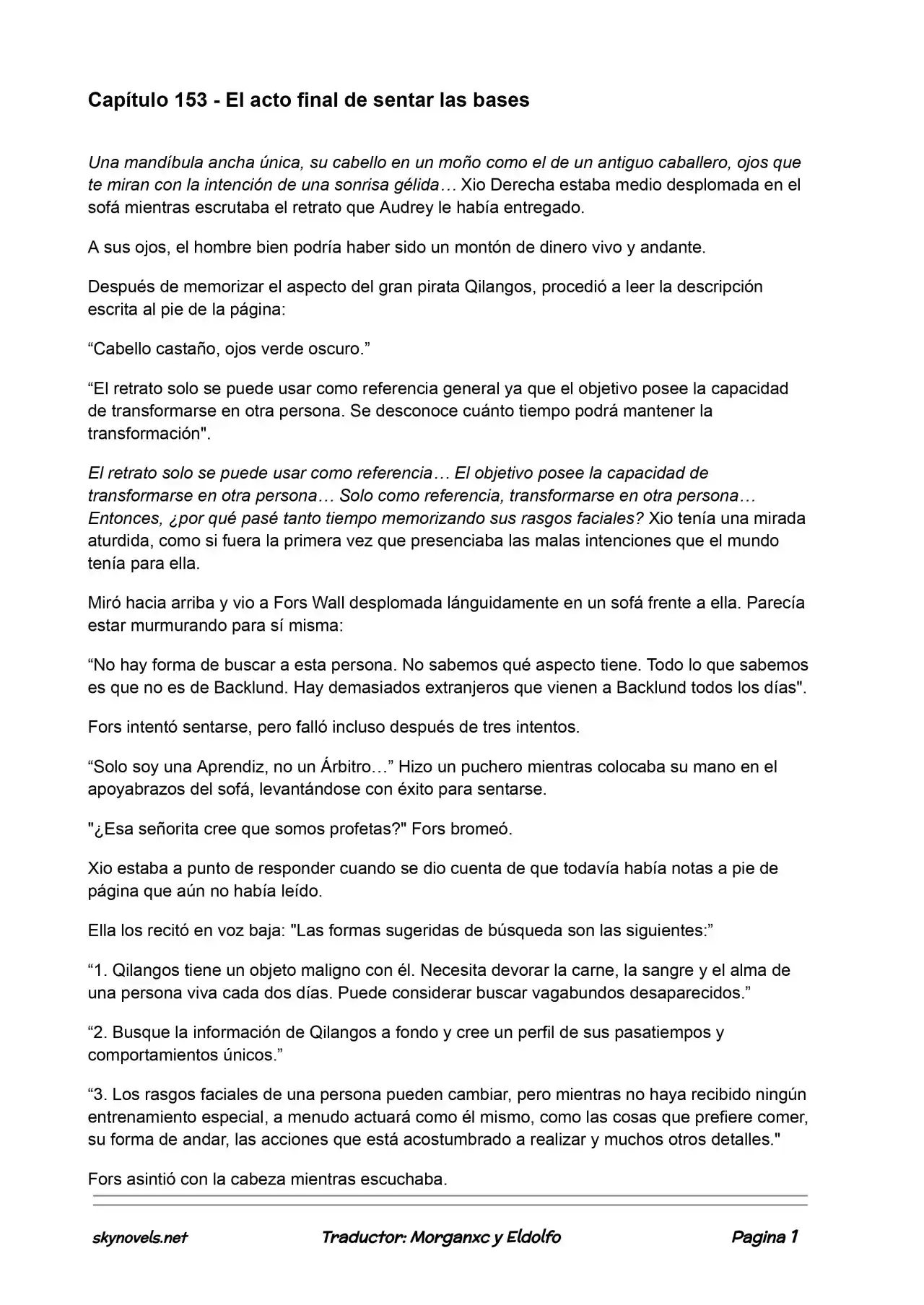 Lord Of The Mysteries (Novela) - Capítulo 153 - Página 1 - LectorTMOo