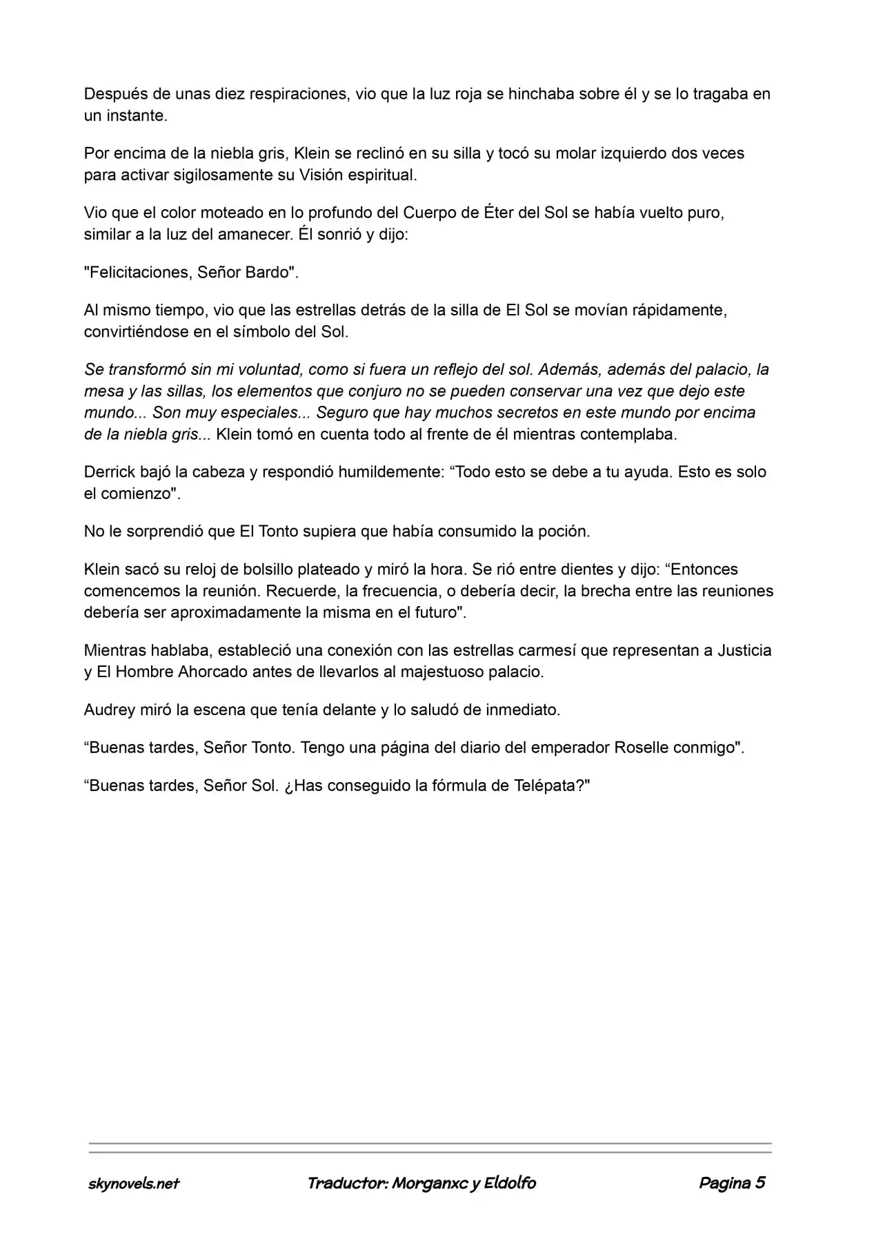 Lord Of The Mysteries (Novela) - Capítulo 157 - Página 5 - LectorTMOo