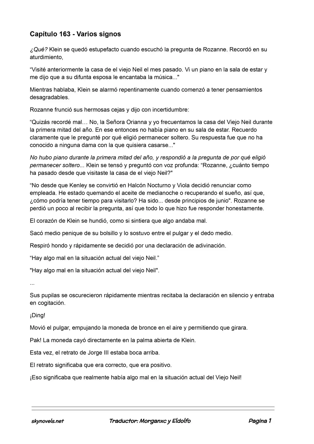 Lord Of The Mysteries (Novela) - Capítulo 163 - Página 1 - LectorTMOo