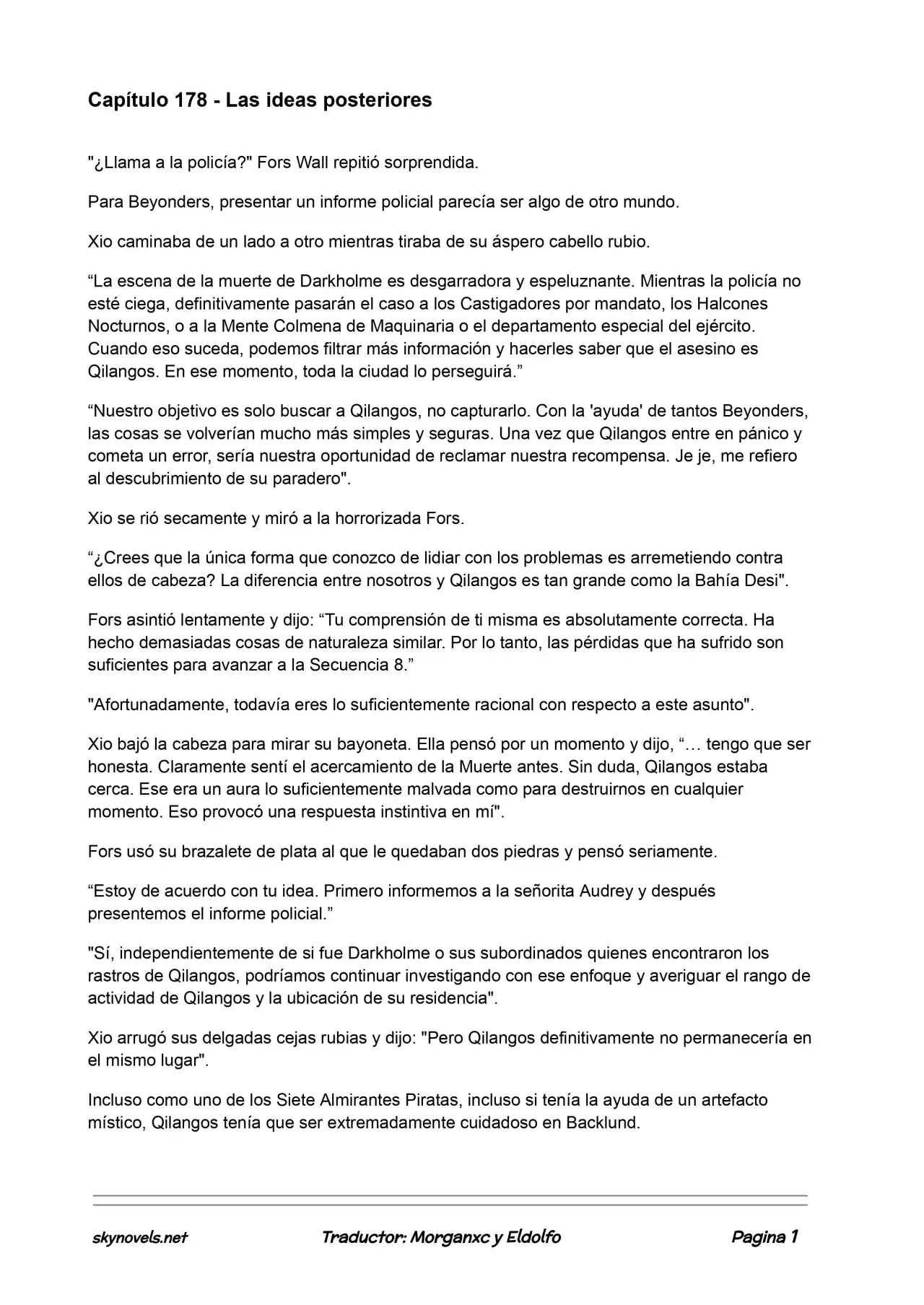 Lord Of The Mysteries (Novela) - Capítulo 178 - Página 1 - LectorTMOo