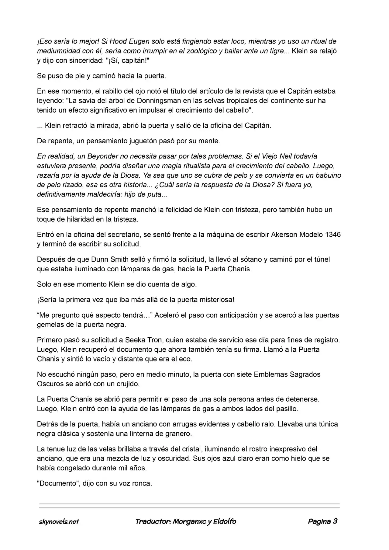 Lord Of The Mysteries (Novela) - Capítulo 184 - Página 3 - LectorTMOo