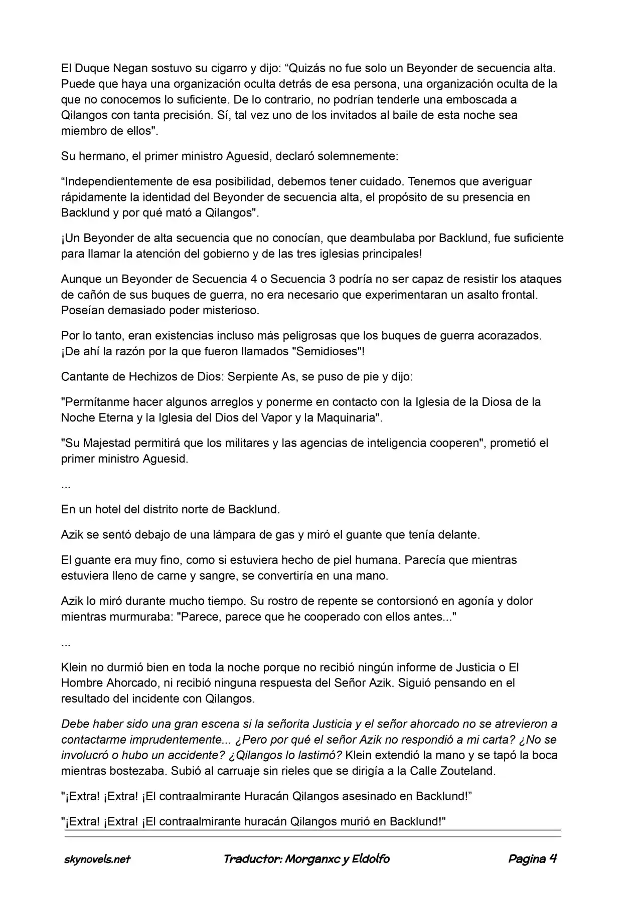Lord Of The Mysteries (Novela) - Capítulo 192 - Página 4 - LectorTMOo