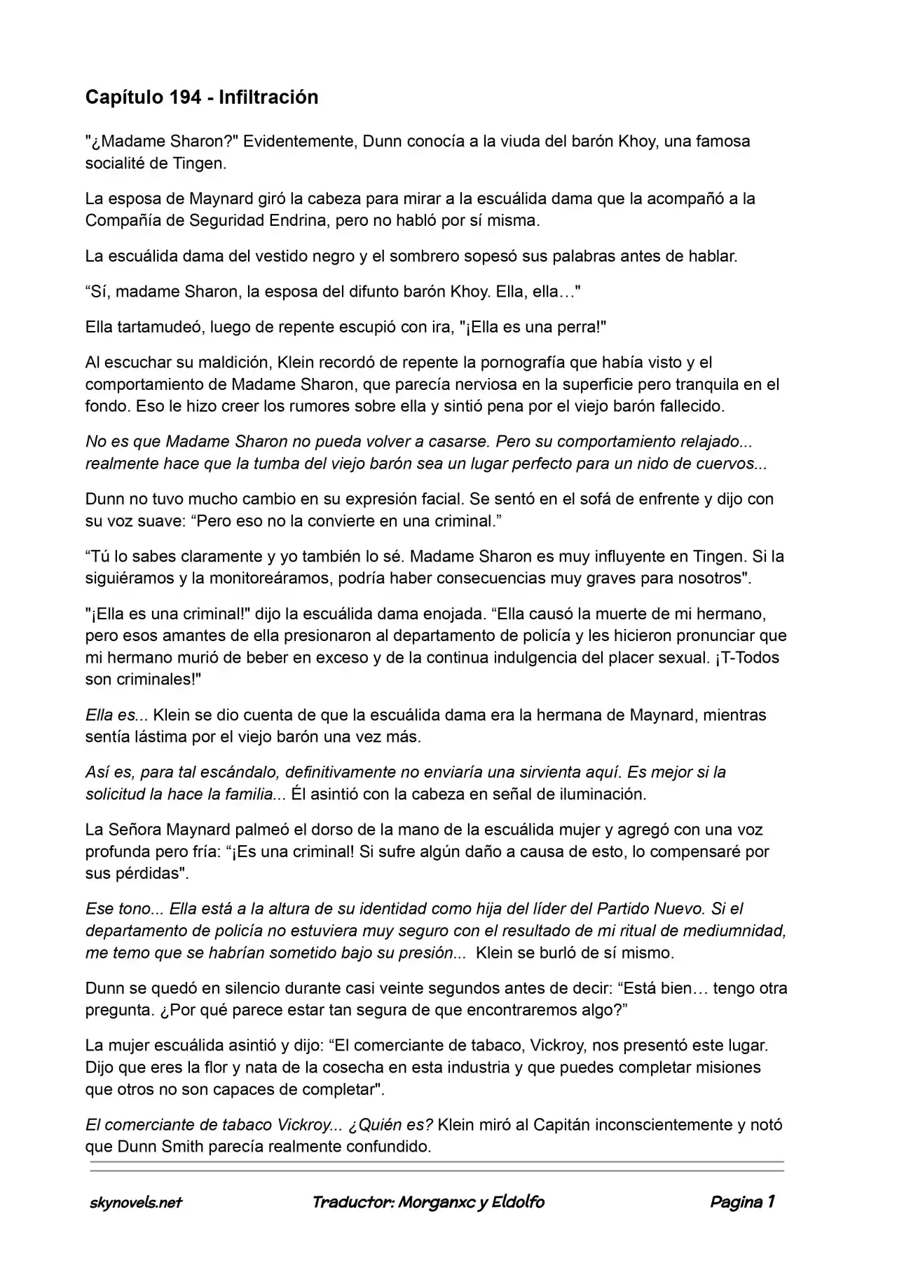 Lord Of The Mysteries (Novela) - Capítulo 194 - Página 1 - LectorTMOo