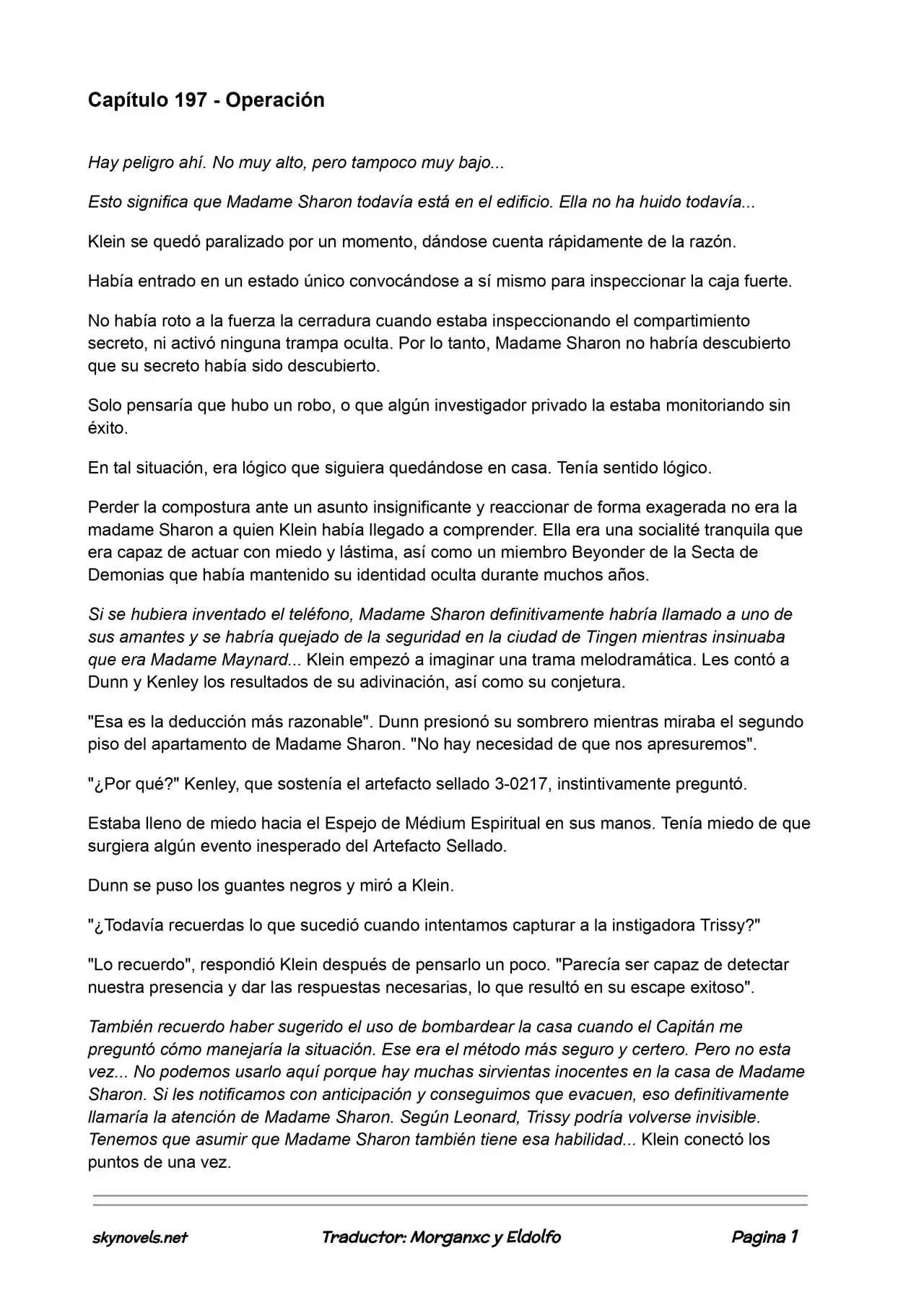 Lord Of The Mysteries (Novela) - Capítulo 197 - Página 1 - LectorTMOo