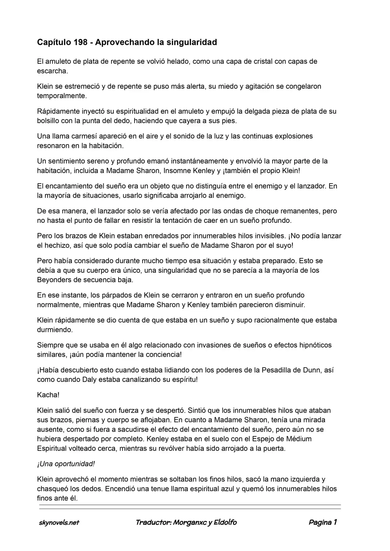Lord Of The Mysteries (Novela) - Capítulo 198 - Página 1 - LectorTMOo