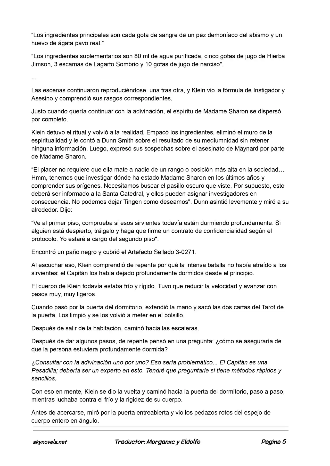 Lord Of The Mysteries (Novela) - Capítulo 200 - Página 5 - LectorTMOo
