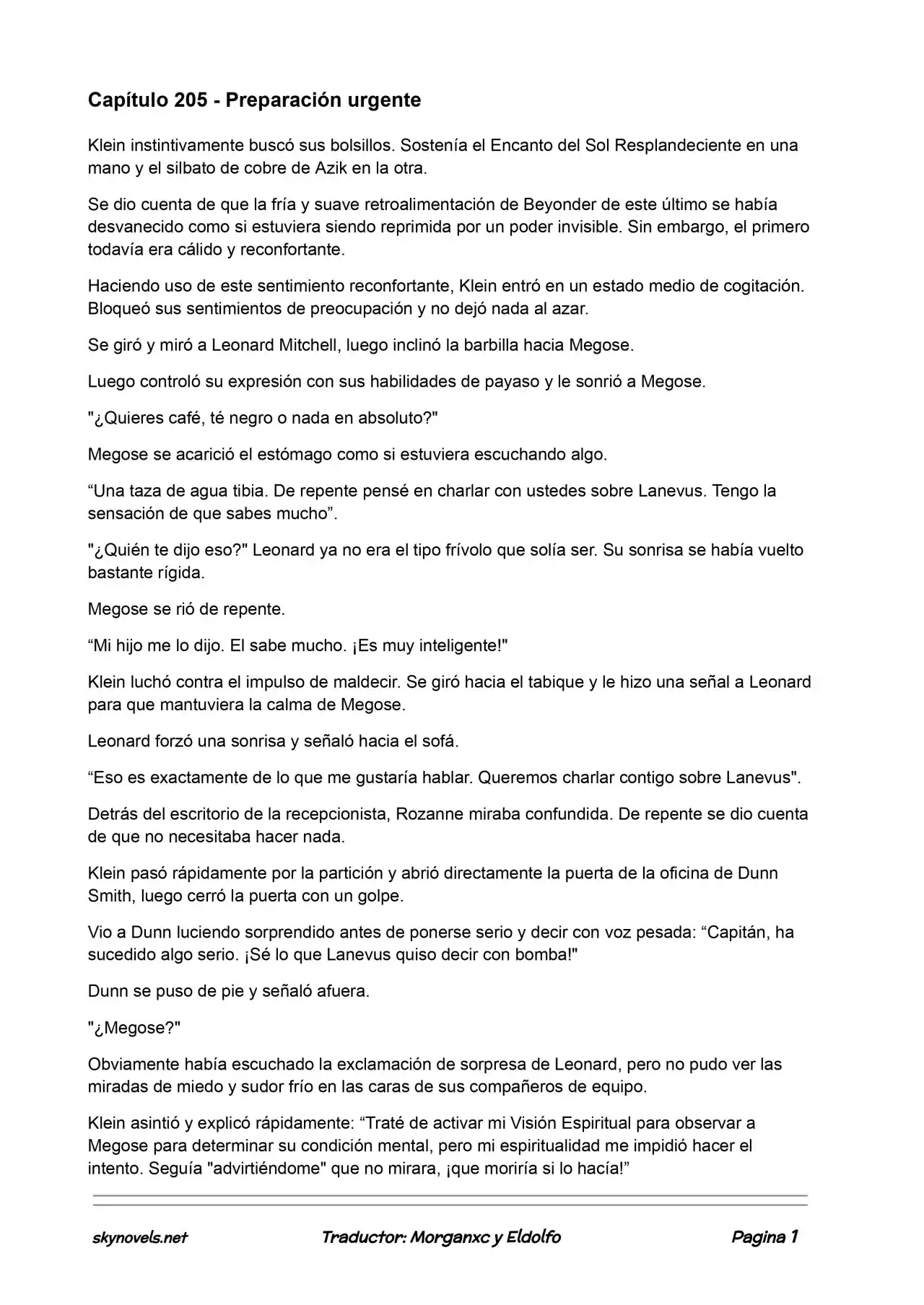 Lord Of The Mysteries (Novela) - Capítulo 205 - Página 1 - LectorTMOo