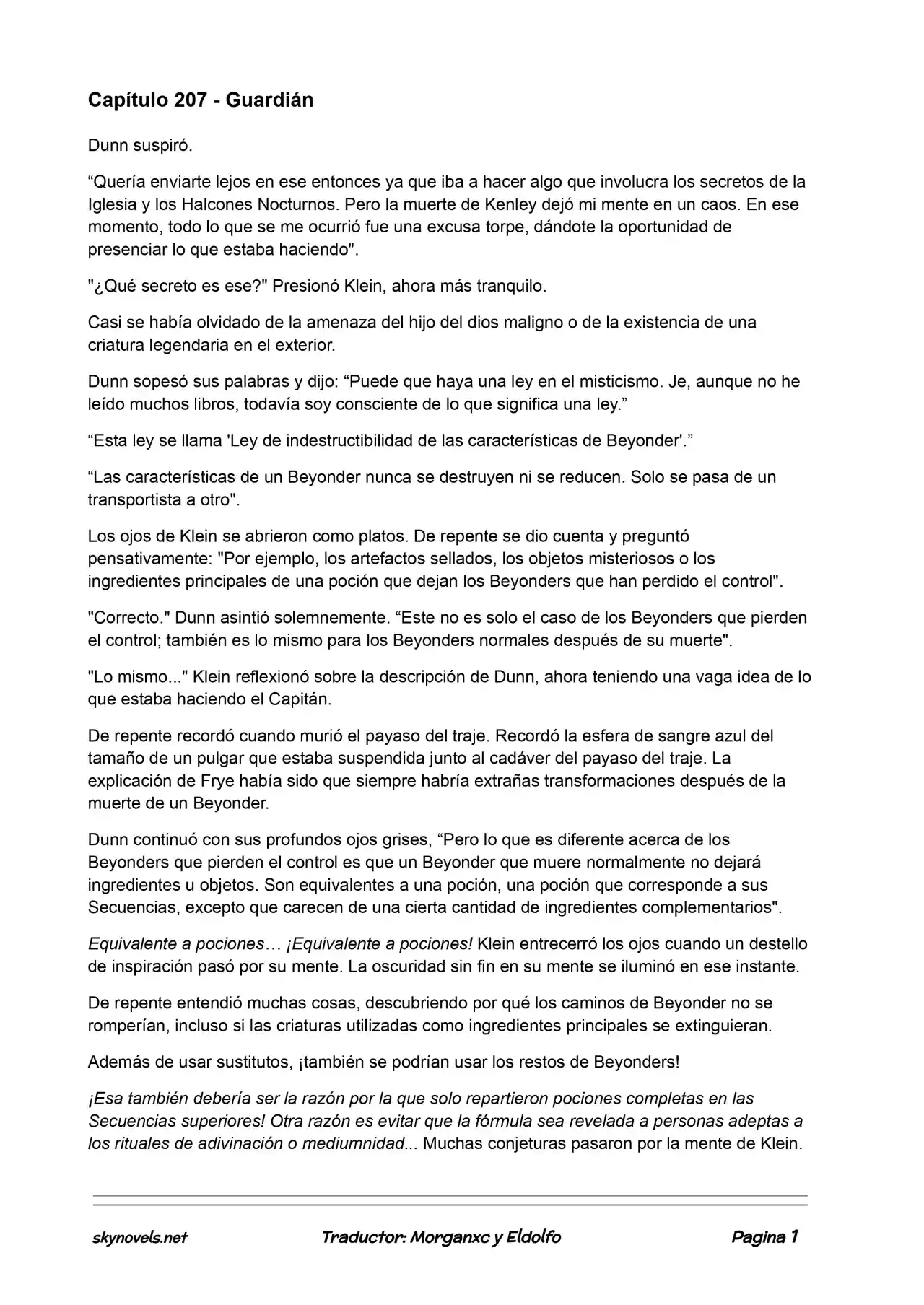 Lord Of The Mysteries (Novela) - Capítulo 207 - Página 1 - LectorTMOo