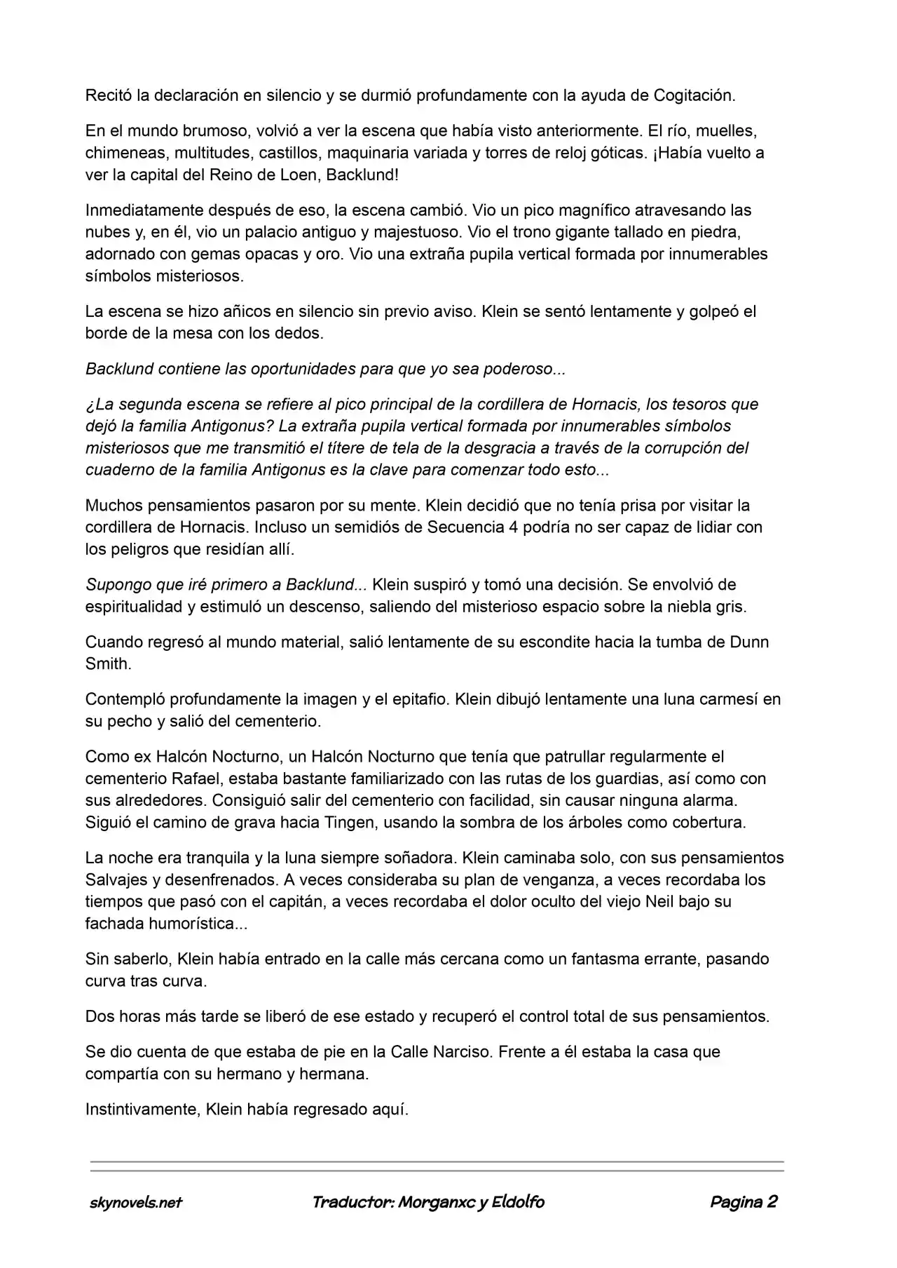 Lord Of The Mysteries (Novela) - Capítulo 213 - Página 2 - LectorTMOo