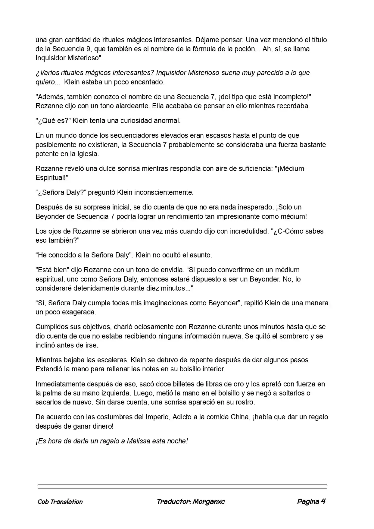 Lord Of The Mysteries (Novela) - Capítulo 22 - Página 4 - LectorTMOo