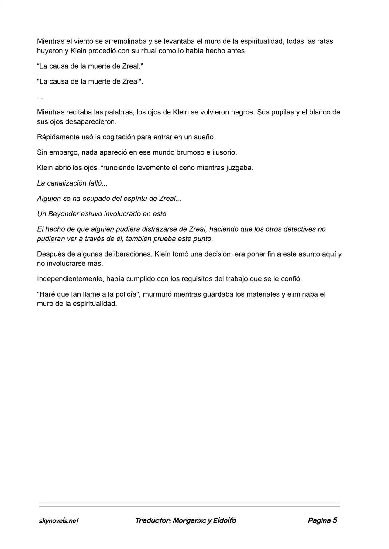 Lord Of The Mysteries (Novela) - Capítulo 224 - Página 5 - LectorTMOo