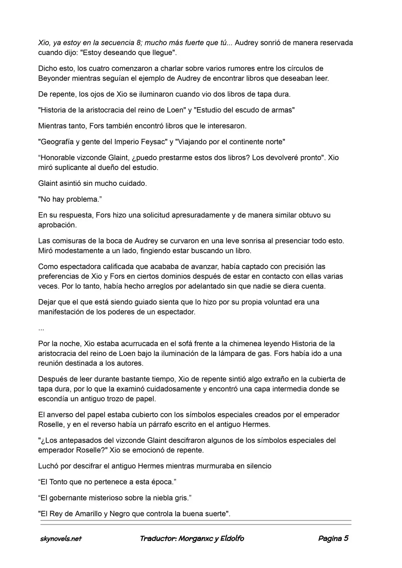 Lord Of The Mysteries (Novela) - Capítulo 225 - Página 5 - LectorTMOo