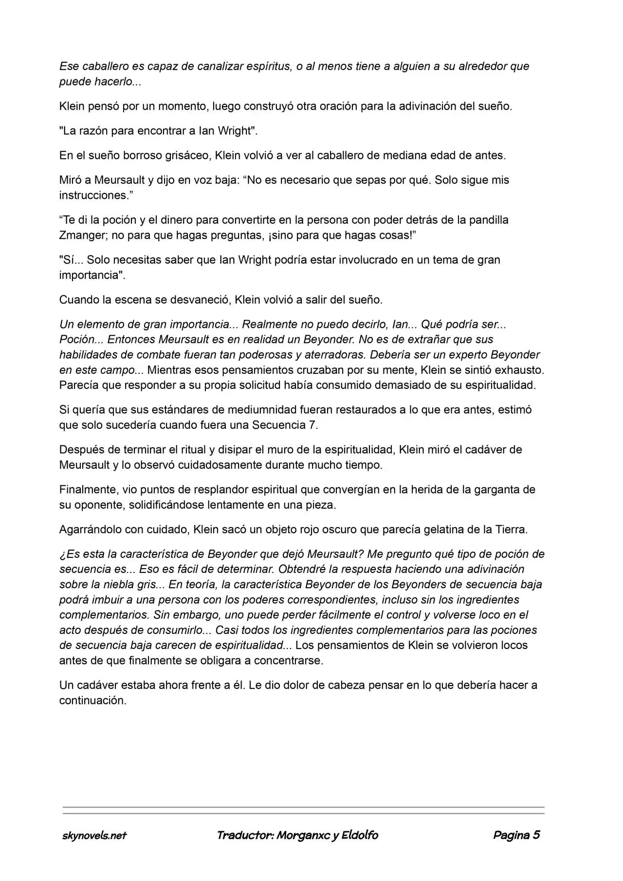 Lord Of The Mysteries (Novela) - Capítulo 228 - Página 5 - LectorTMOo
