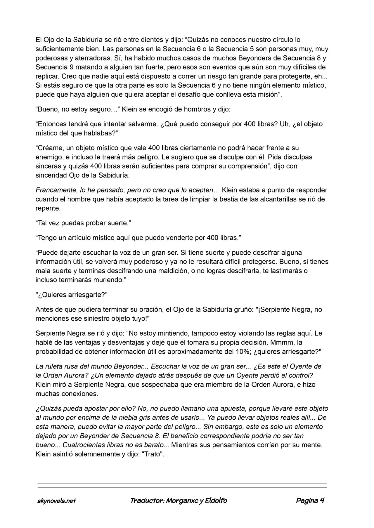 Lord Of The Mysteries (Novela) - Capítulo 240 - Página 4 - LectorTMOo