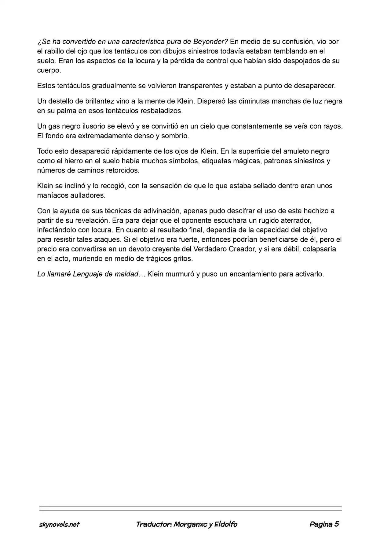 Lord Of The Mysteries (Novela) - Capítulo 241 - Página 5 - LectorTMOo