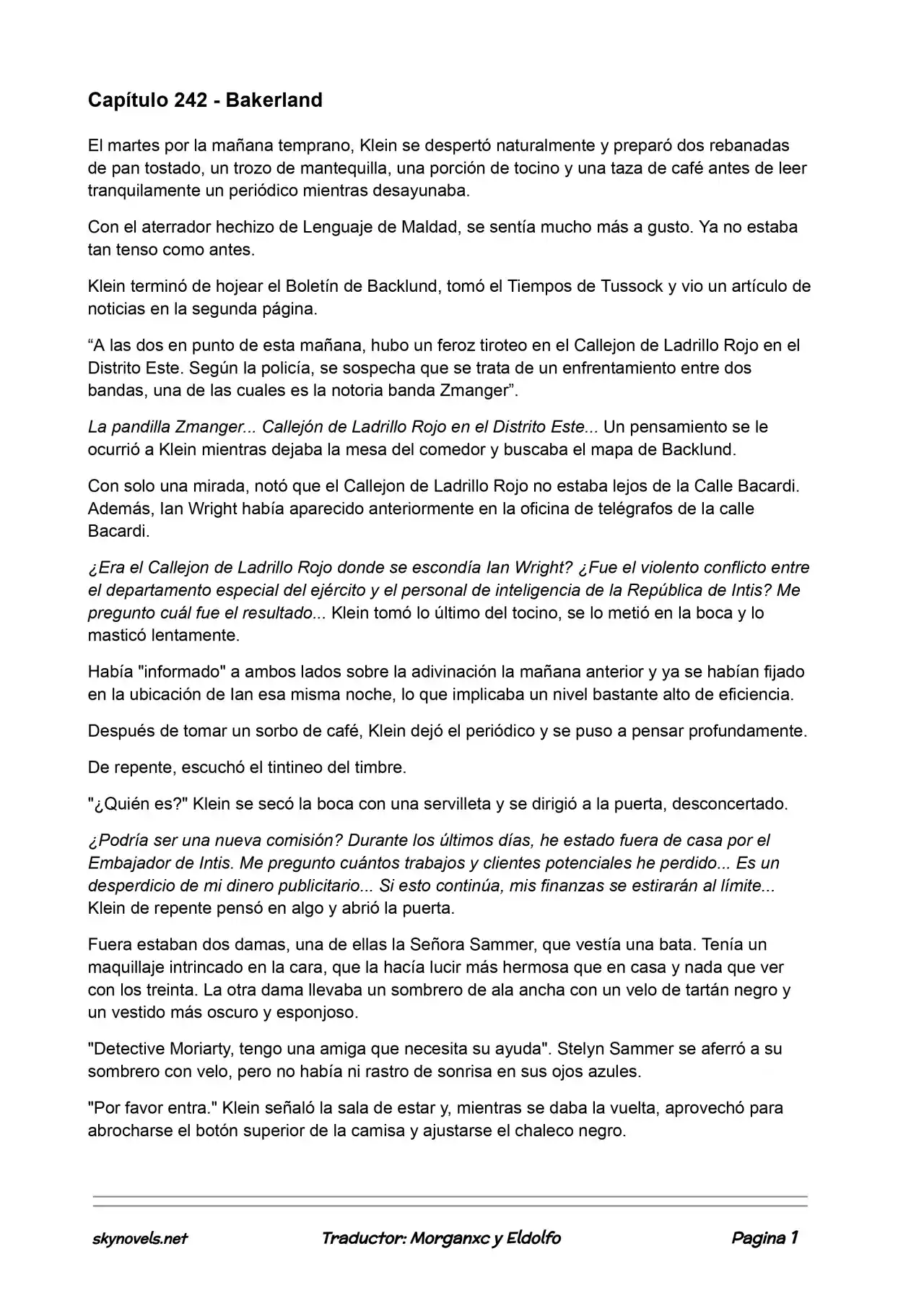 Lord Of The Mysteries (Novela) - Capítulo 242 - Página 1 - LectorTMOo