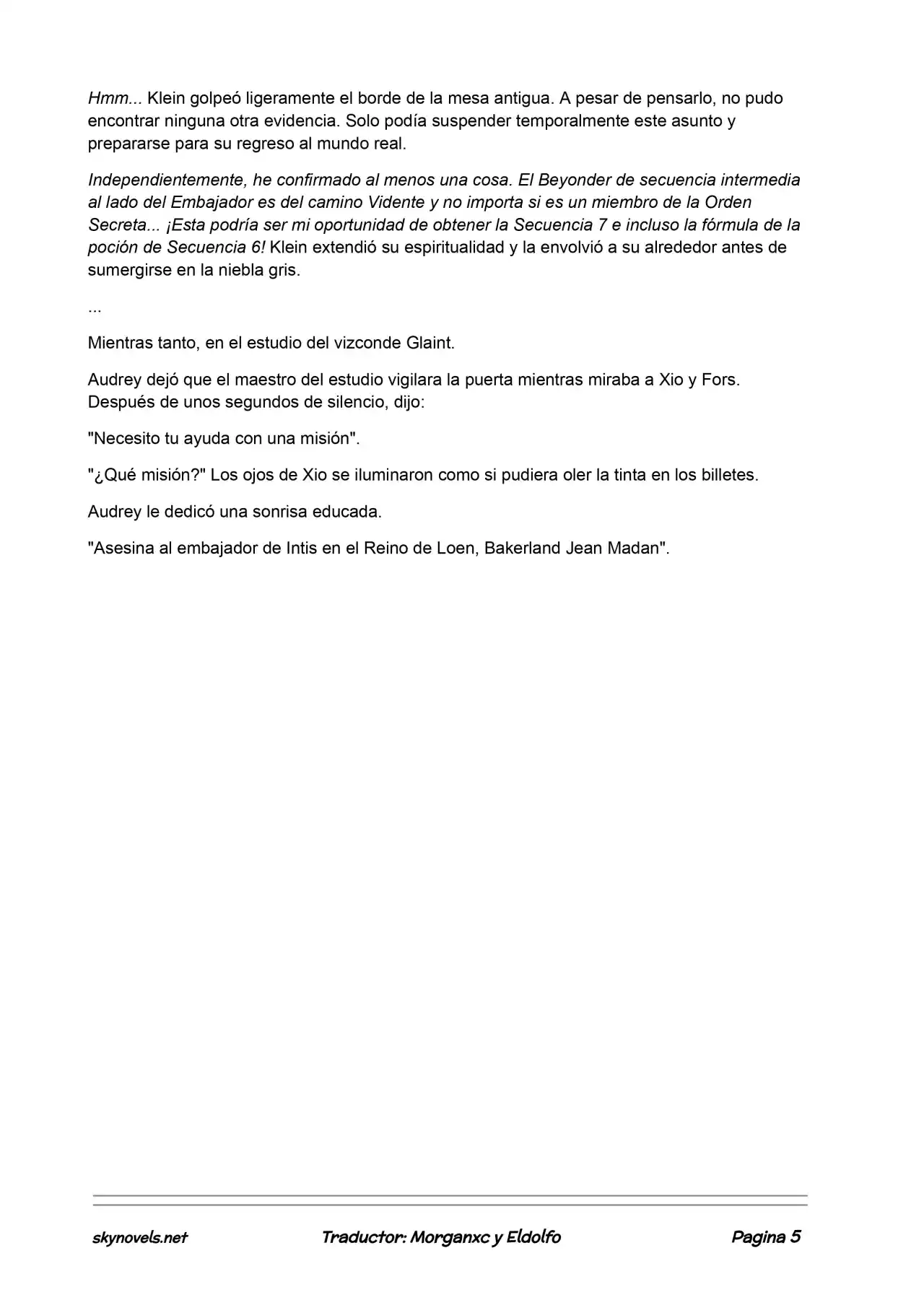 Lord Of The Mysteries (Novela) - Capítulo 243 - Página 5 - LectorTMOo
