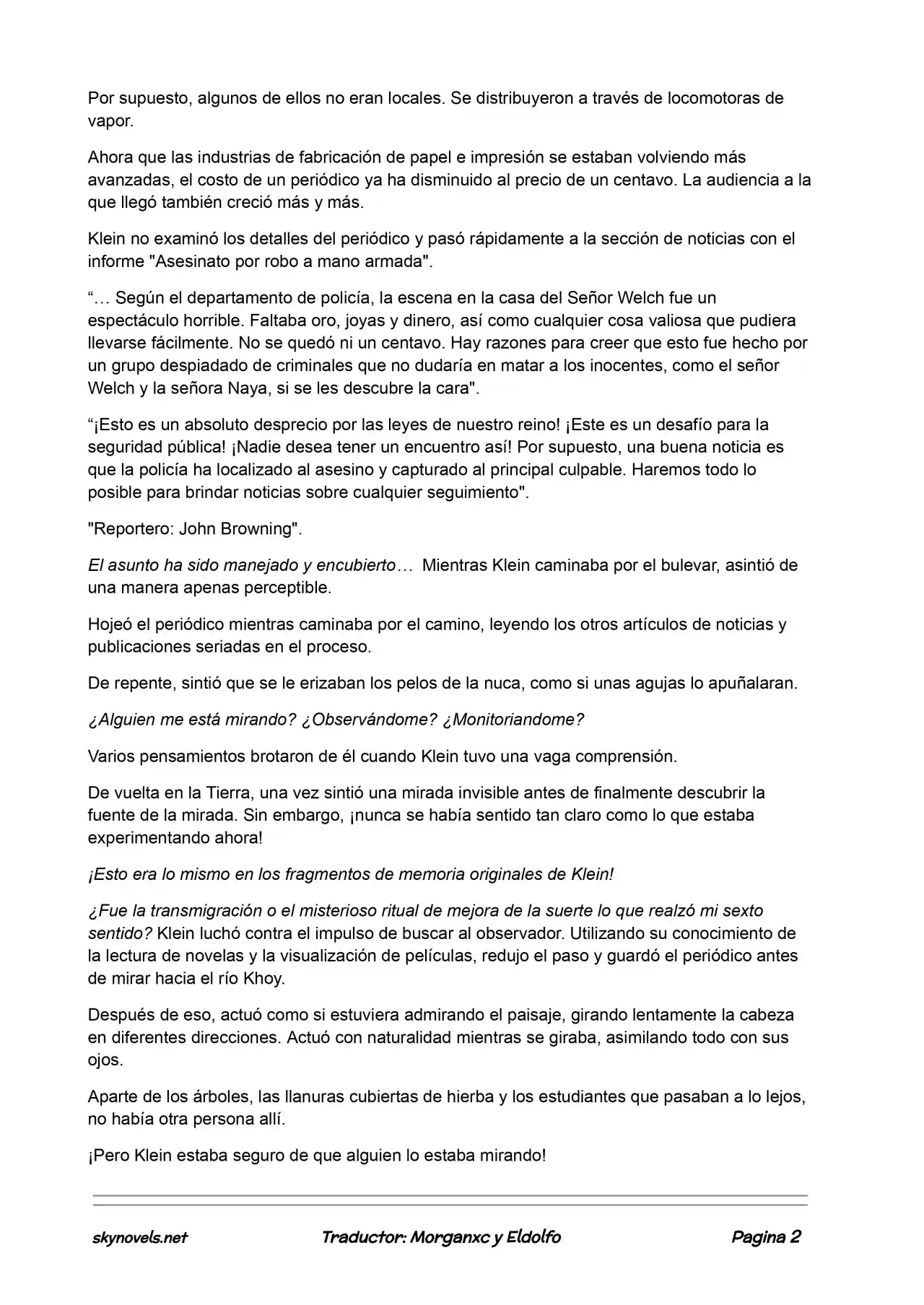 Lord Of The Mysteries (Novela) - Capítulo 25 - Página 2 - LectorTMOo